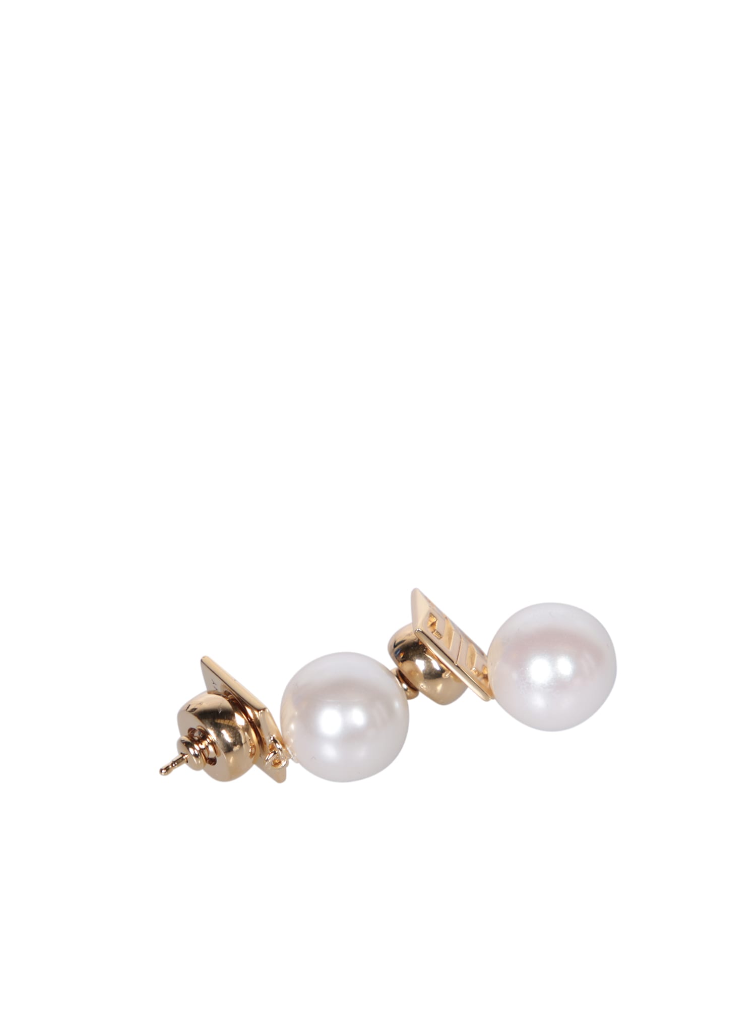 Givenchy Beads 4g White/gold Earrings In White