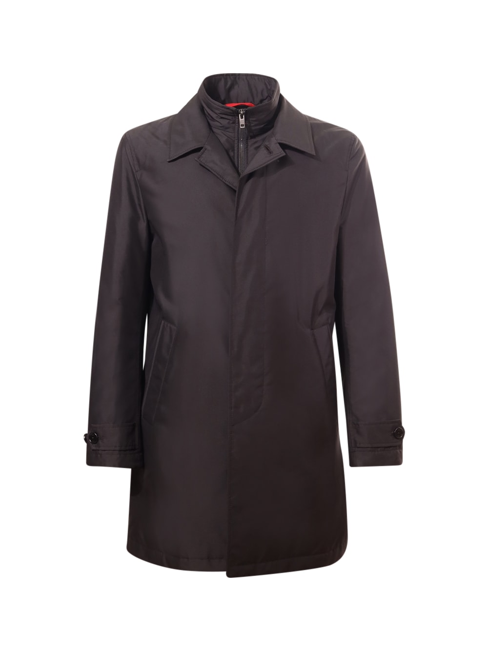 Shop Fay Raincoat In Black