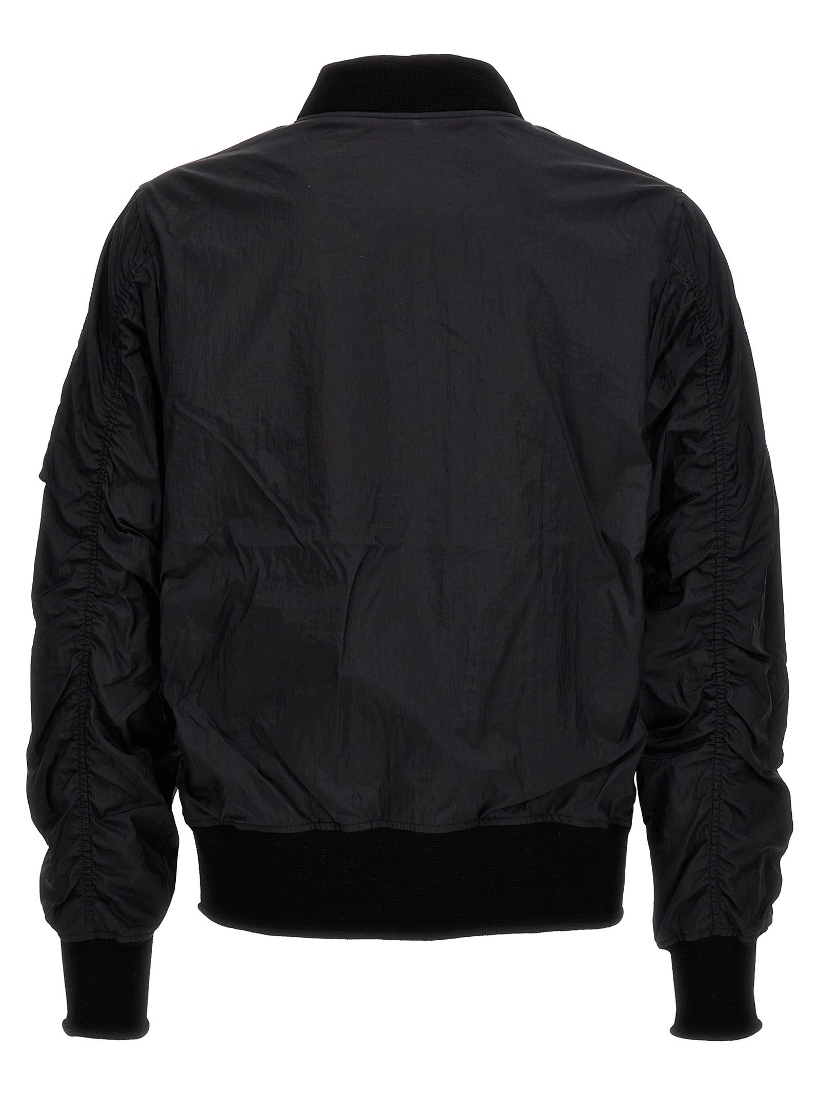 Shop Giorgio Brato Nylon Bomber Jacket In Black
