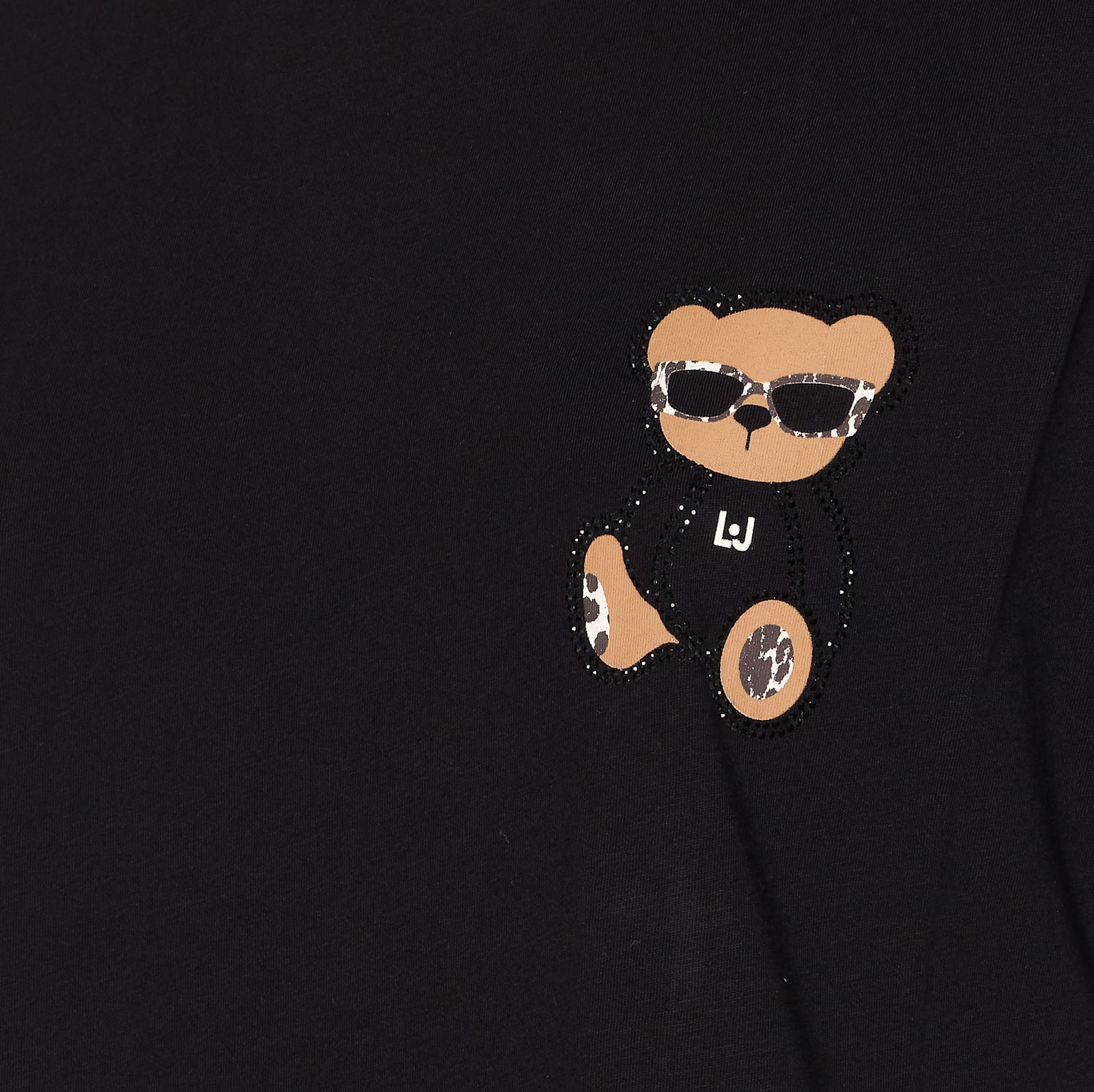 Liu •jo Bear Print Crewneck Graphic T-shirt In Multi