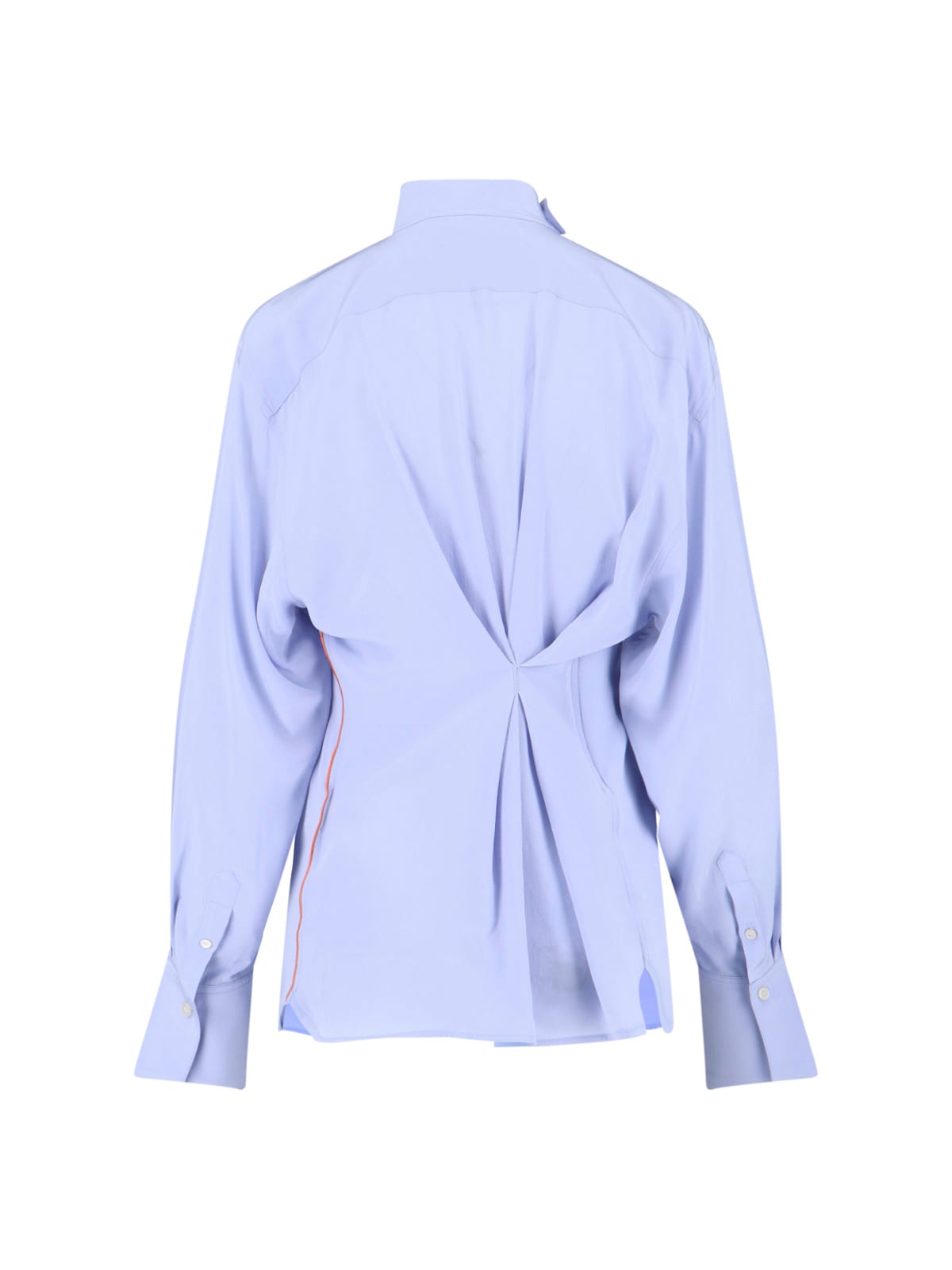 Victoria Beckham Draped Front High Neck Long Sleeves Top