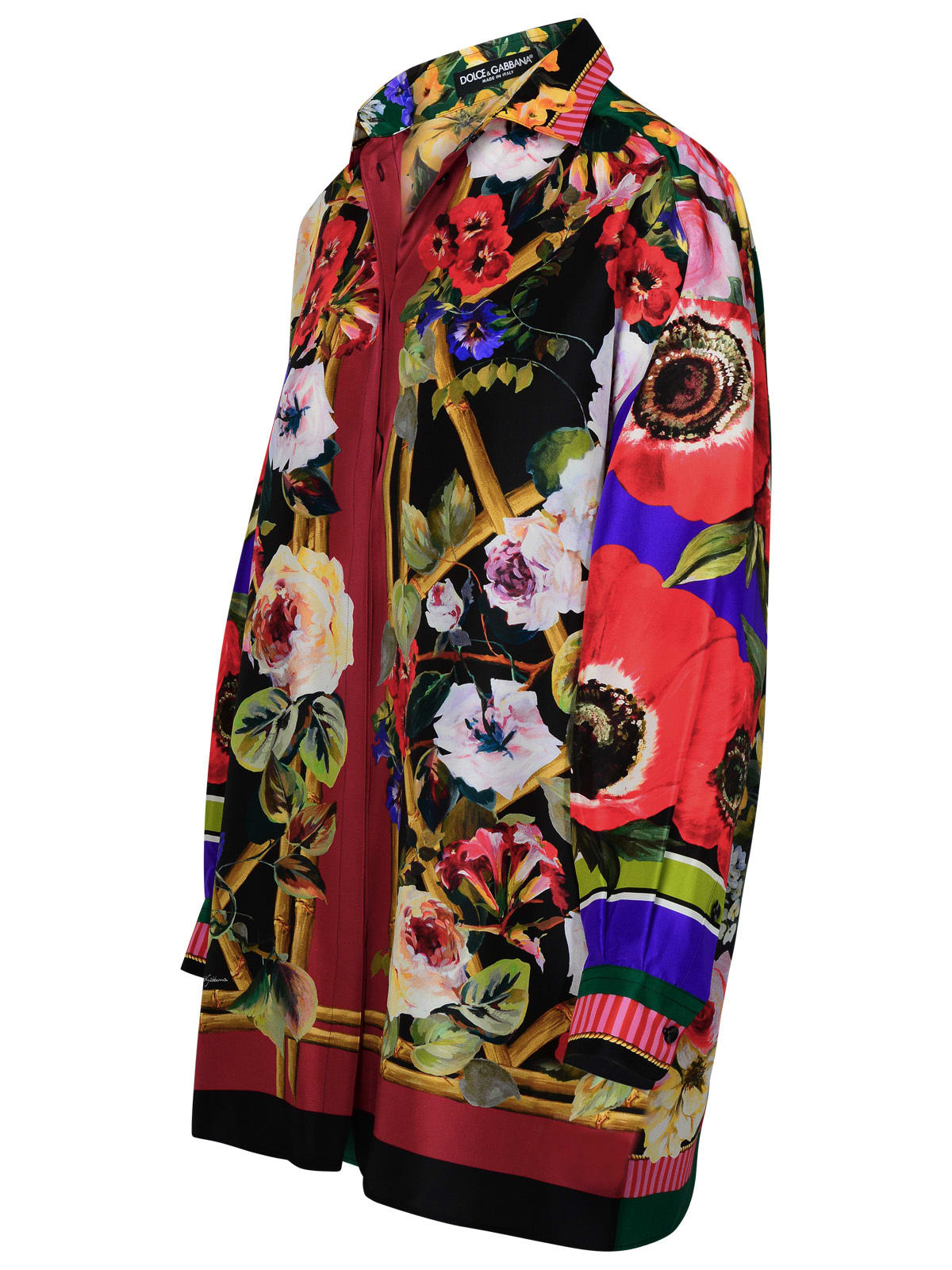 Shop Dolce & Gabbana Multicolor Silk Shirt