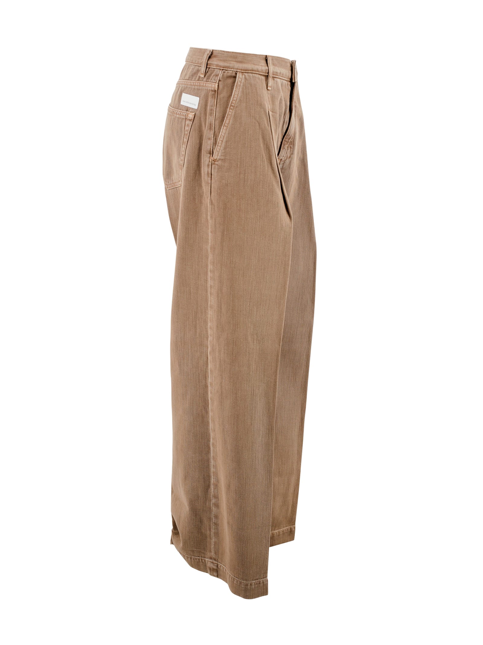 Shop Nine In The Morning Wide-leg Denim In Brown