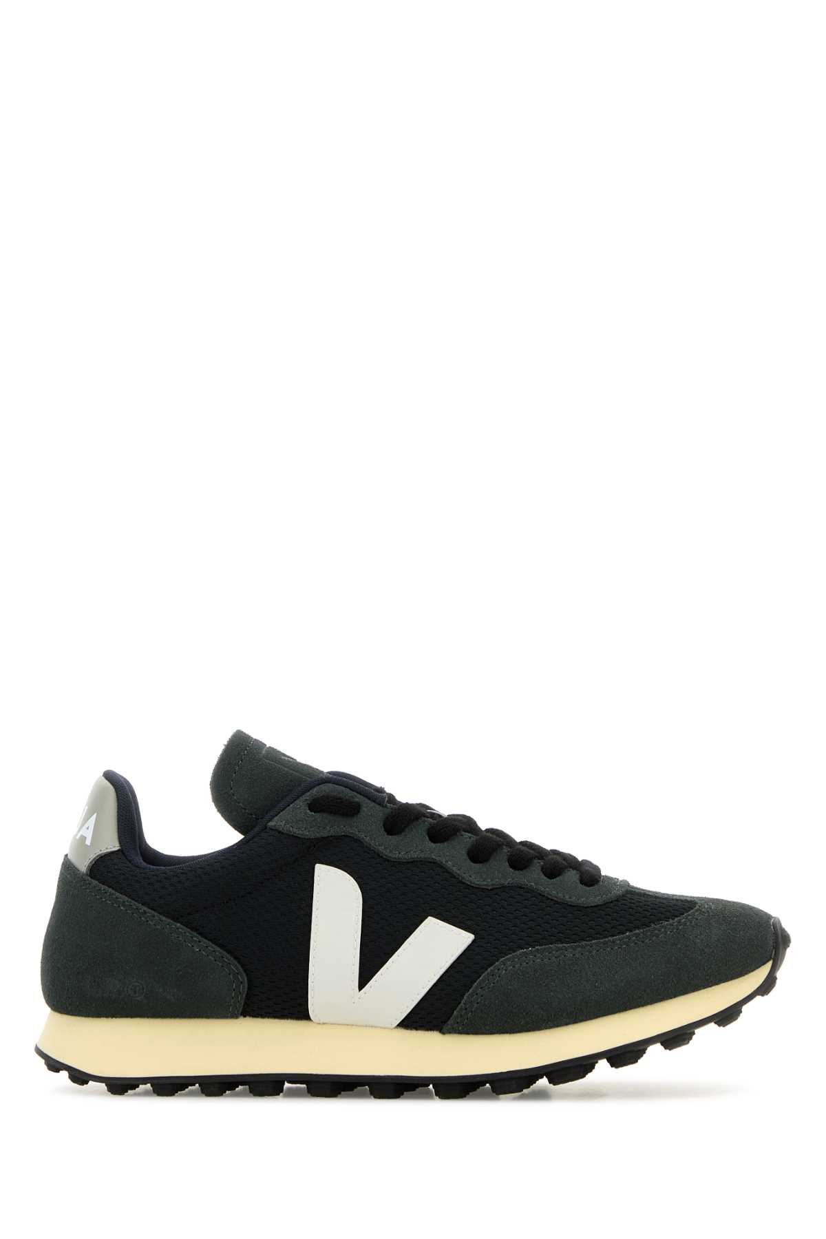 Veja Multicolor Alveomesh And Suede Rio Branco Sneakers In Blackwhiteoxfordgrey