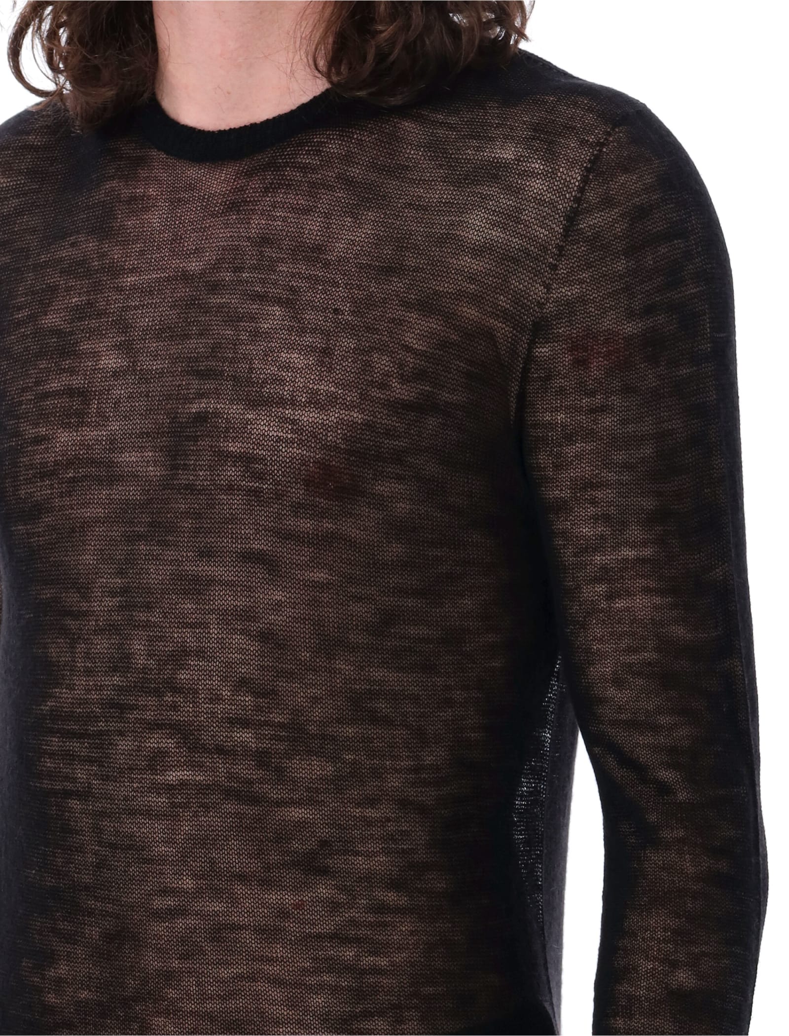 Shop Rick Owens Knitted Pull In Black