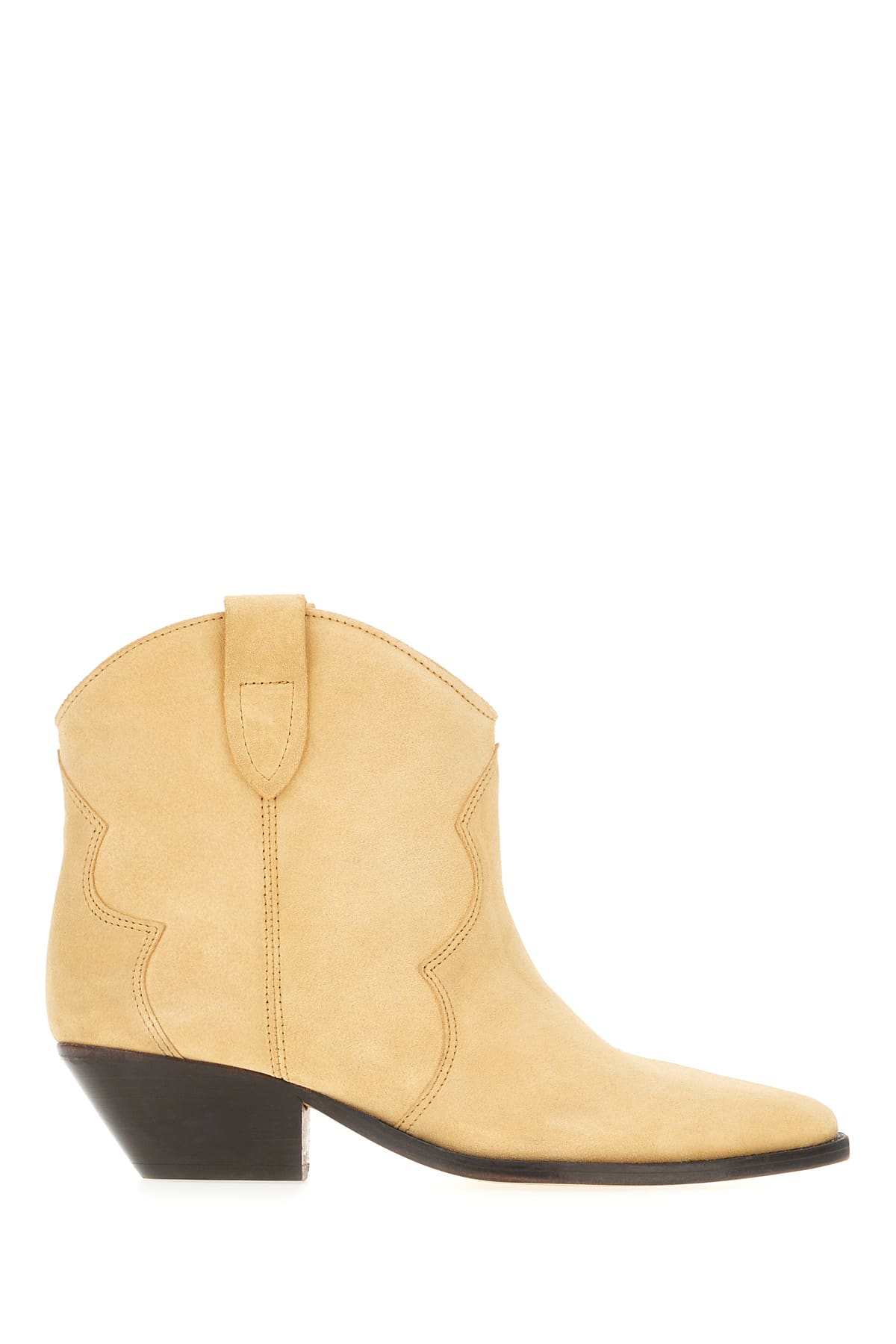 Isabel Marant Cream Suede Dewina Ankle Boots In Beige