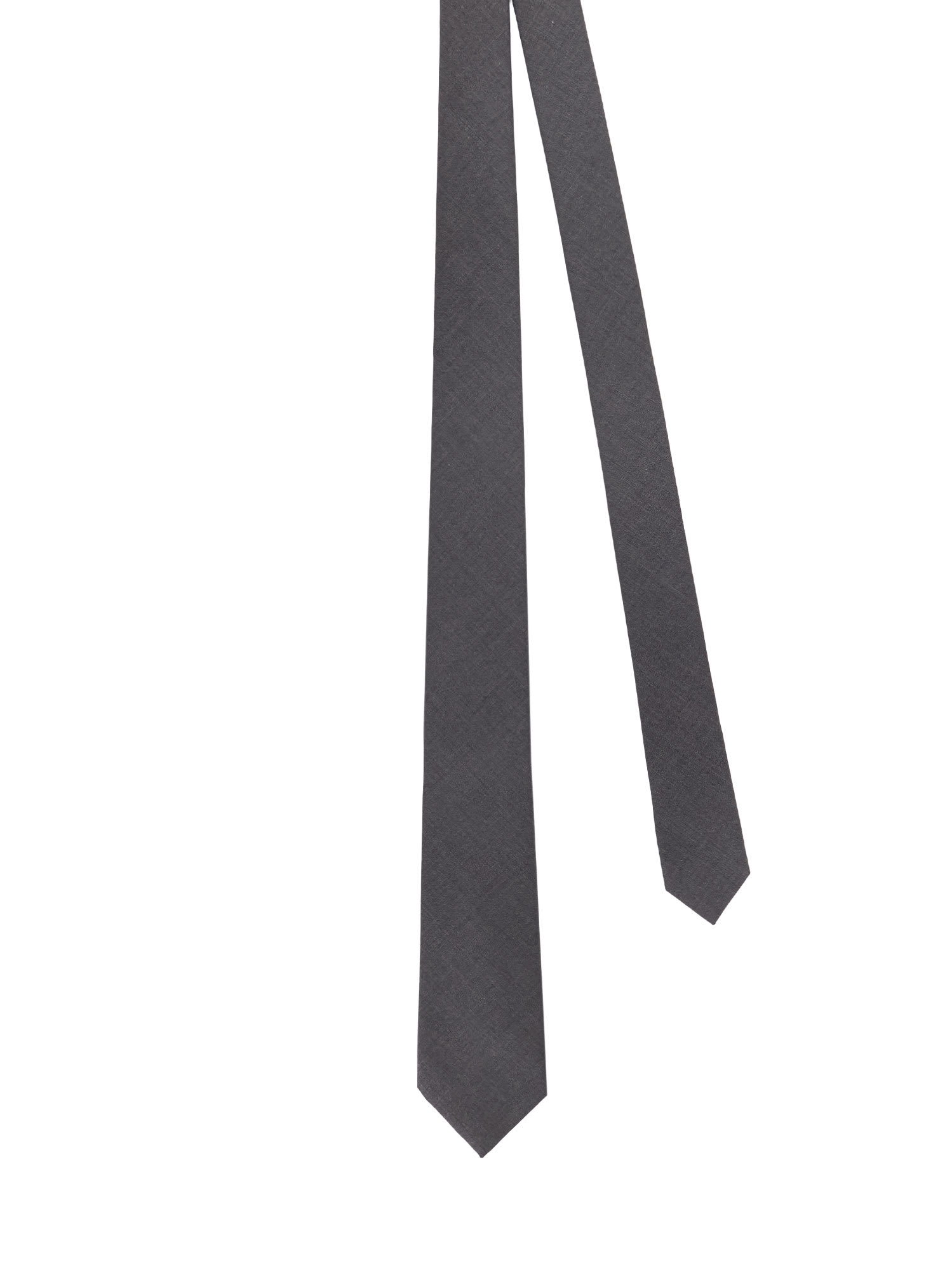 Kiton Wool Tie In Gray