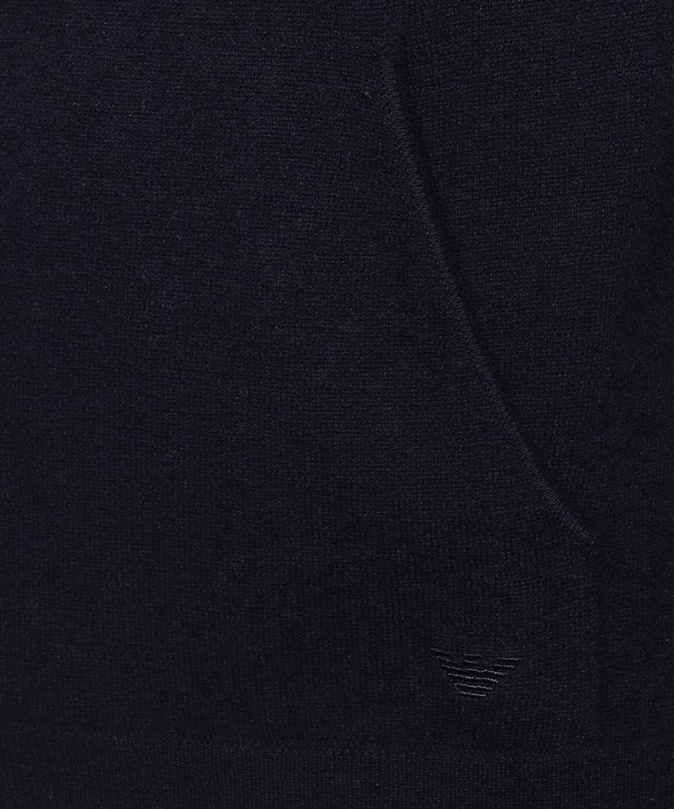 Emporio Armani Logo-embroidered Hoodie In Blue
