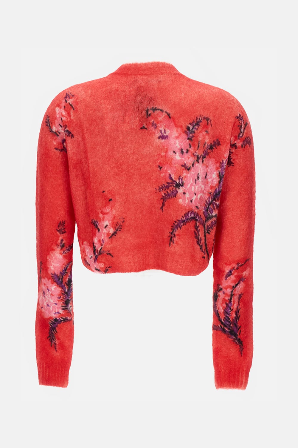 Des_phemmes Des Phemmes Short Cardigan With Print In Red