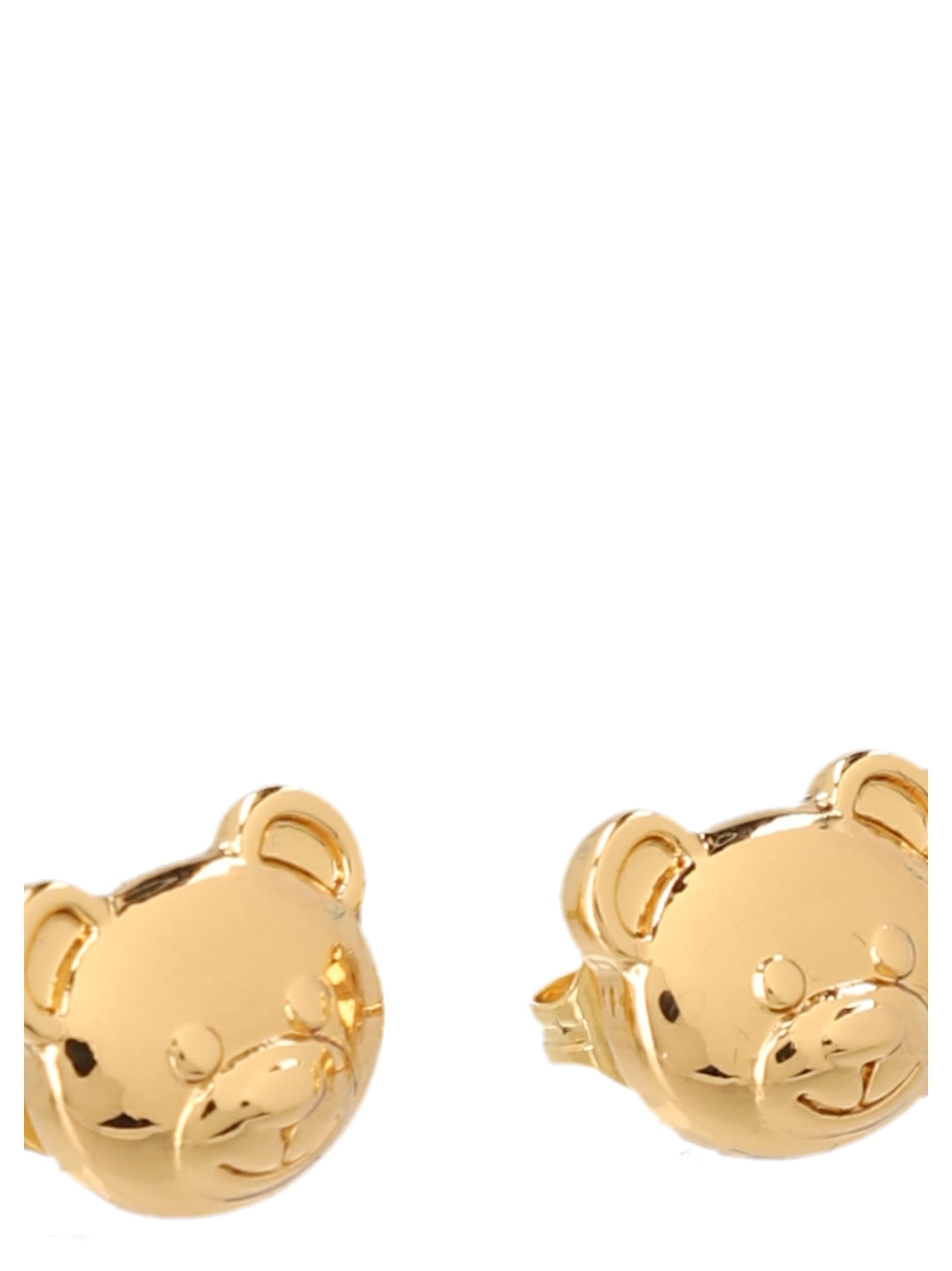 Shop Moschino Teddy Bear Earrings In Gold