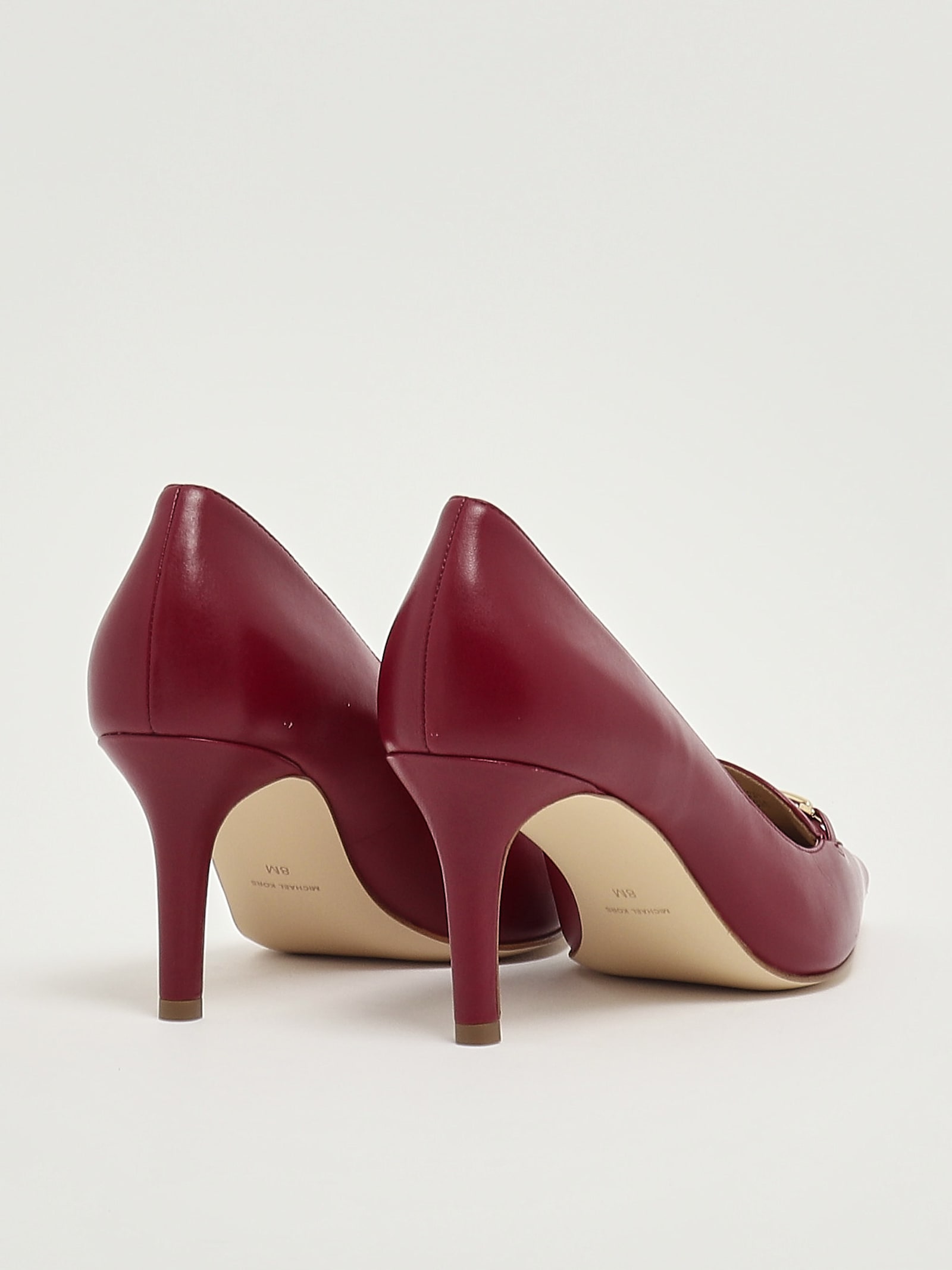 Michael Kors Lena Leather Decollete Mulberry Color In Brown
