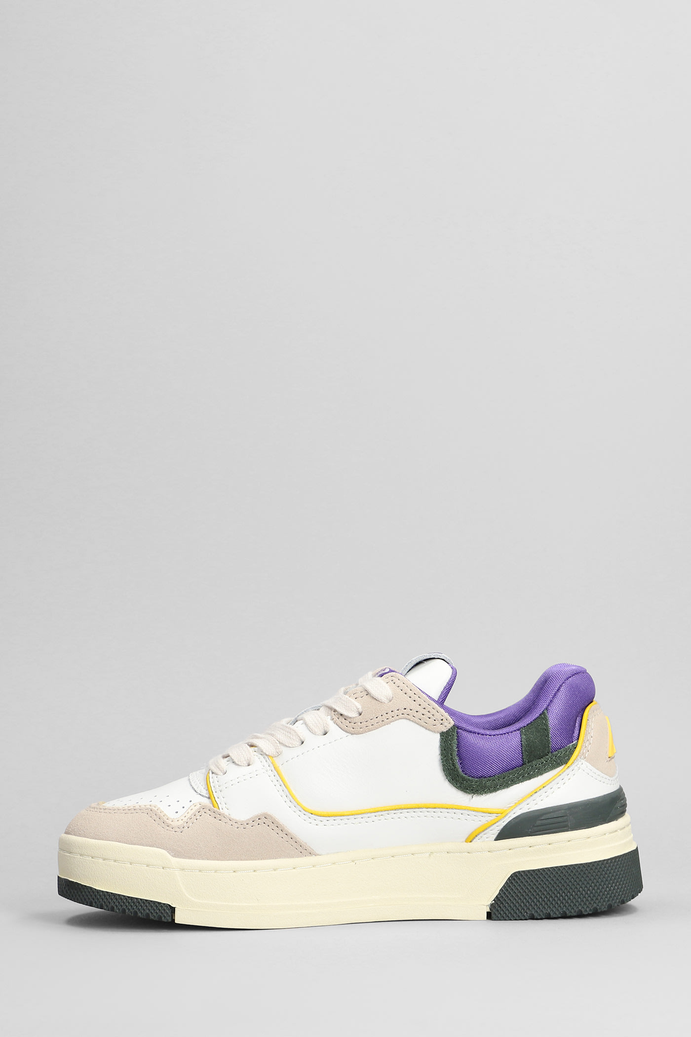 Shop Autry Clc Low Sneakers In White Suede And Leather