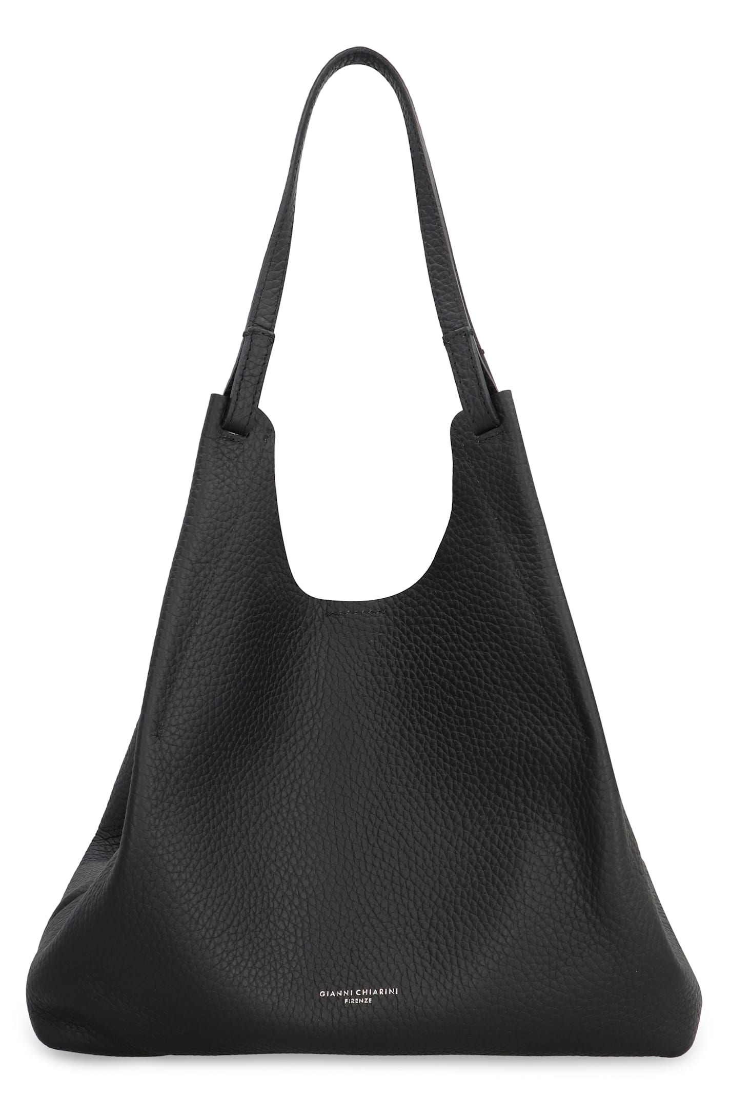 Shop Gianni Chiarini Dua Leather Handbag In Black