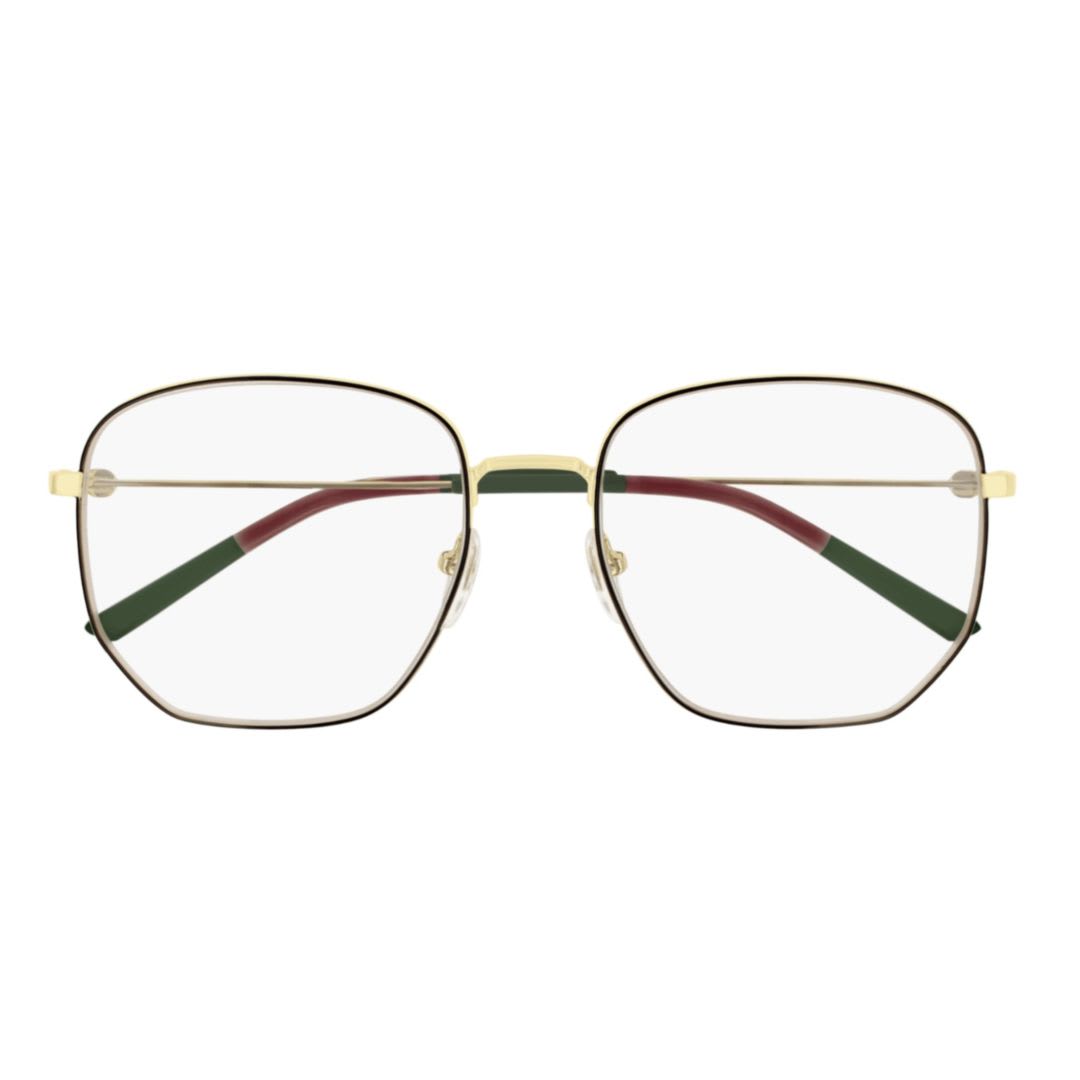 Gucci Gg0396o001 Gold Gold Transparent In Multi