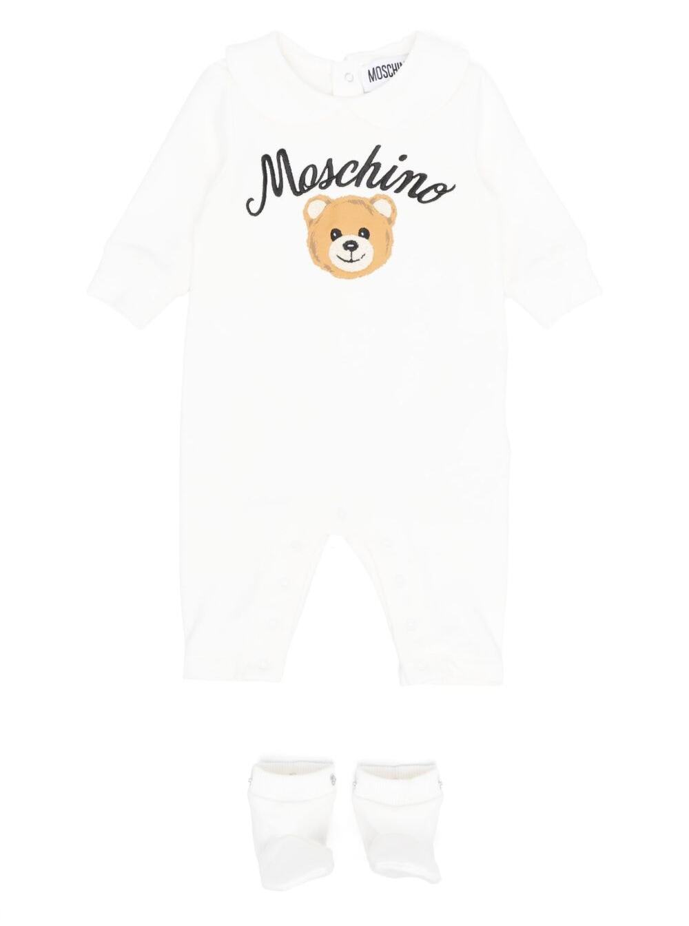 Moschino Babygrow With Gift Box In White