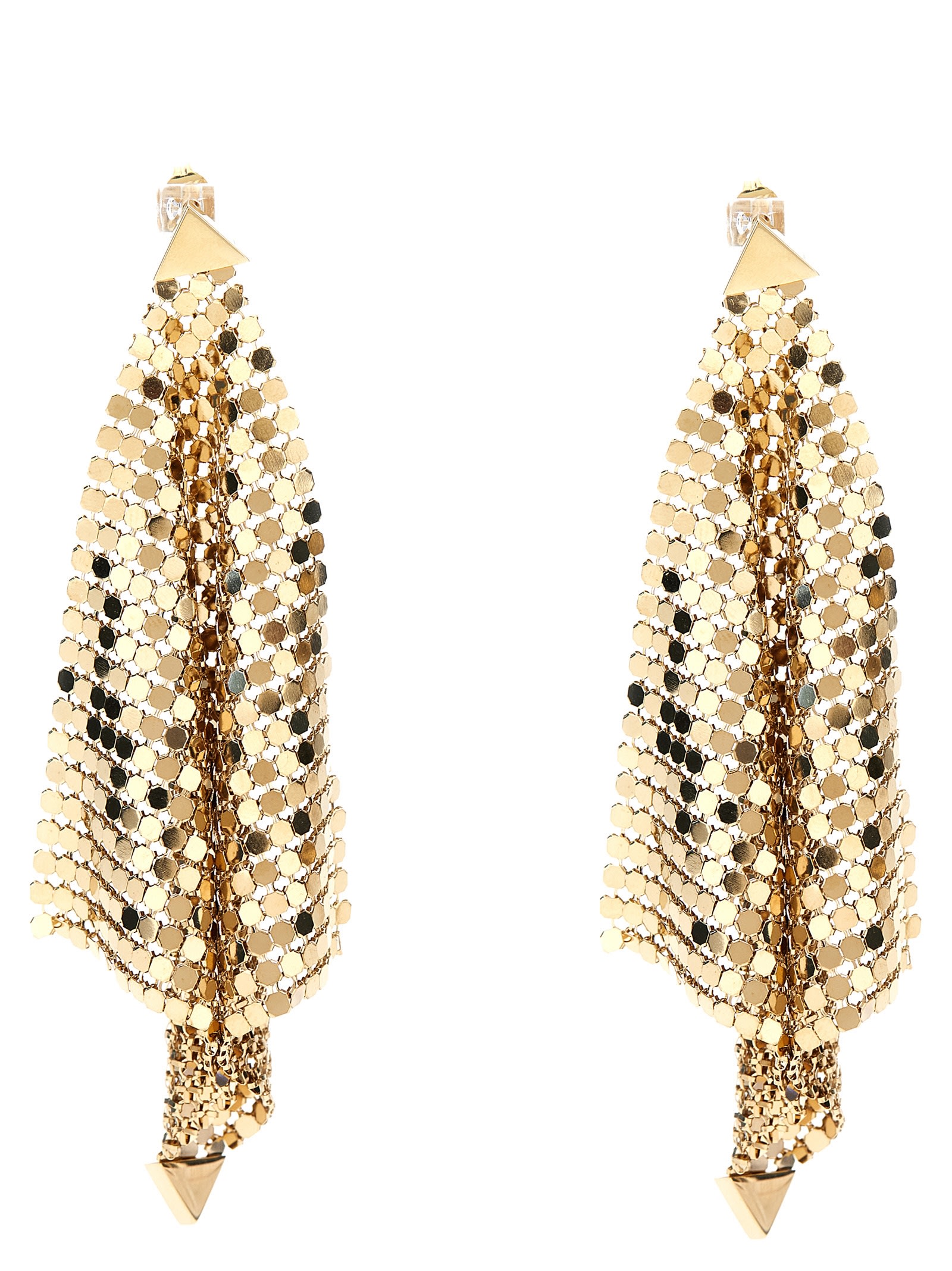 Shop Rabanne Gold Chainmail Earrings