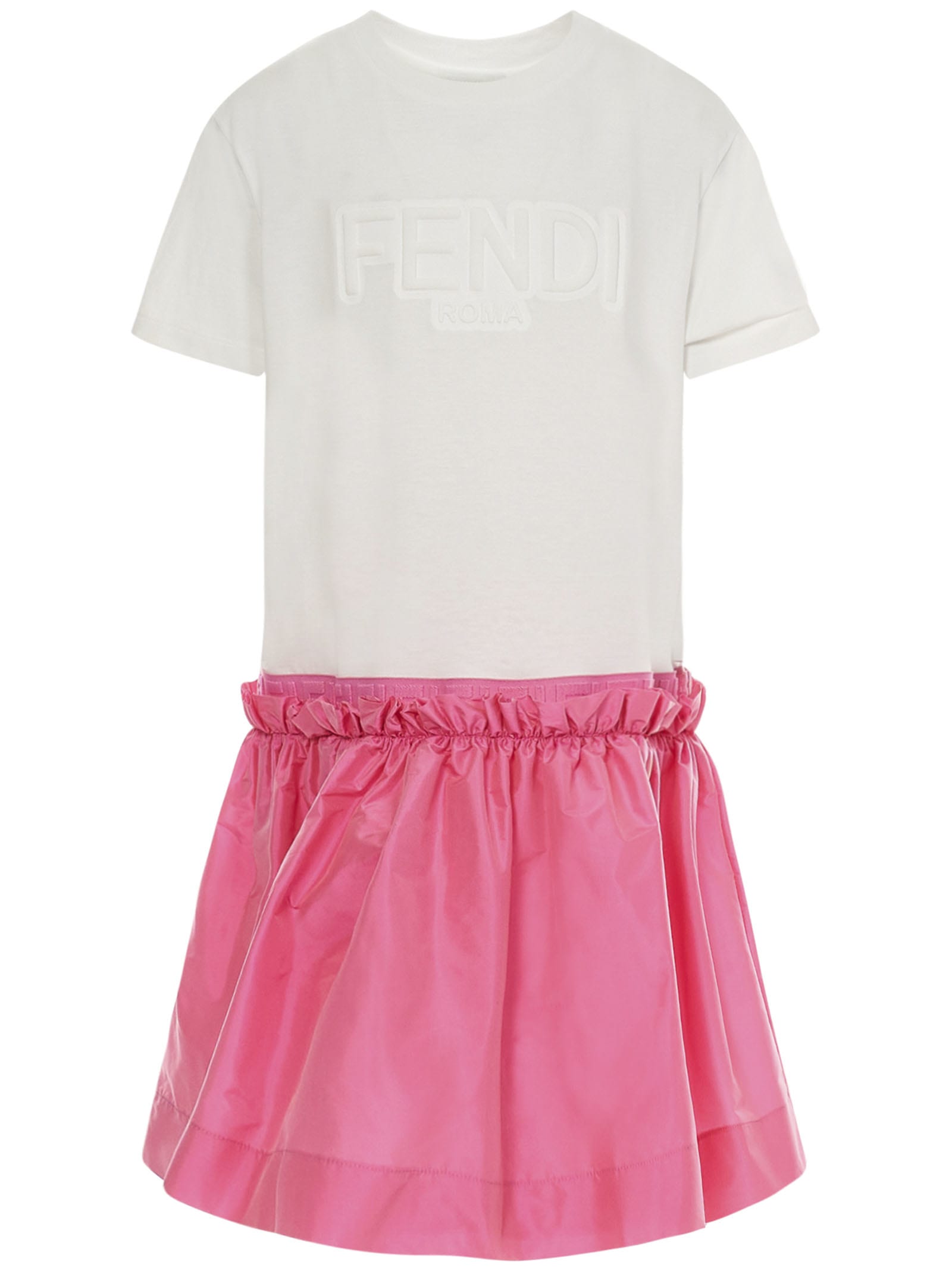Fendi Kids' Dress In White