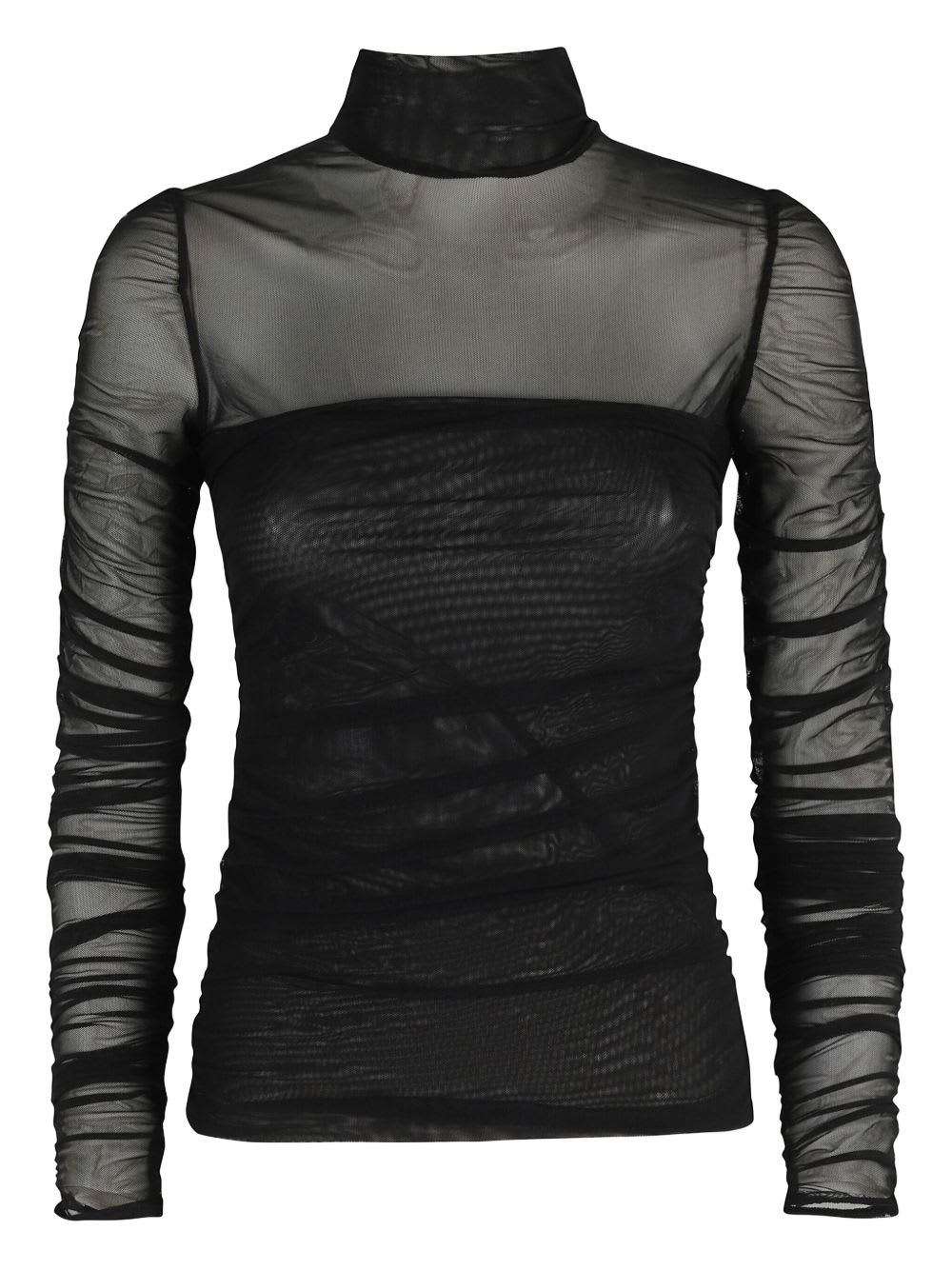 Federica Tosi Tulle Turtleneck In Black