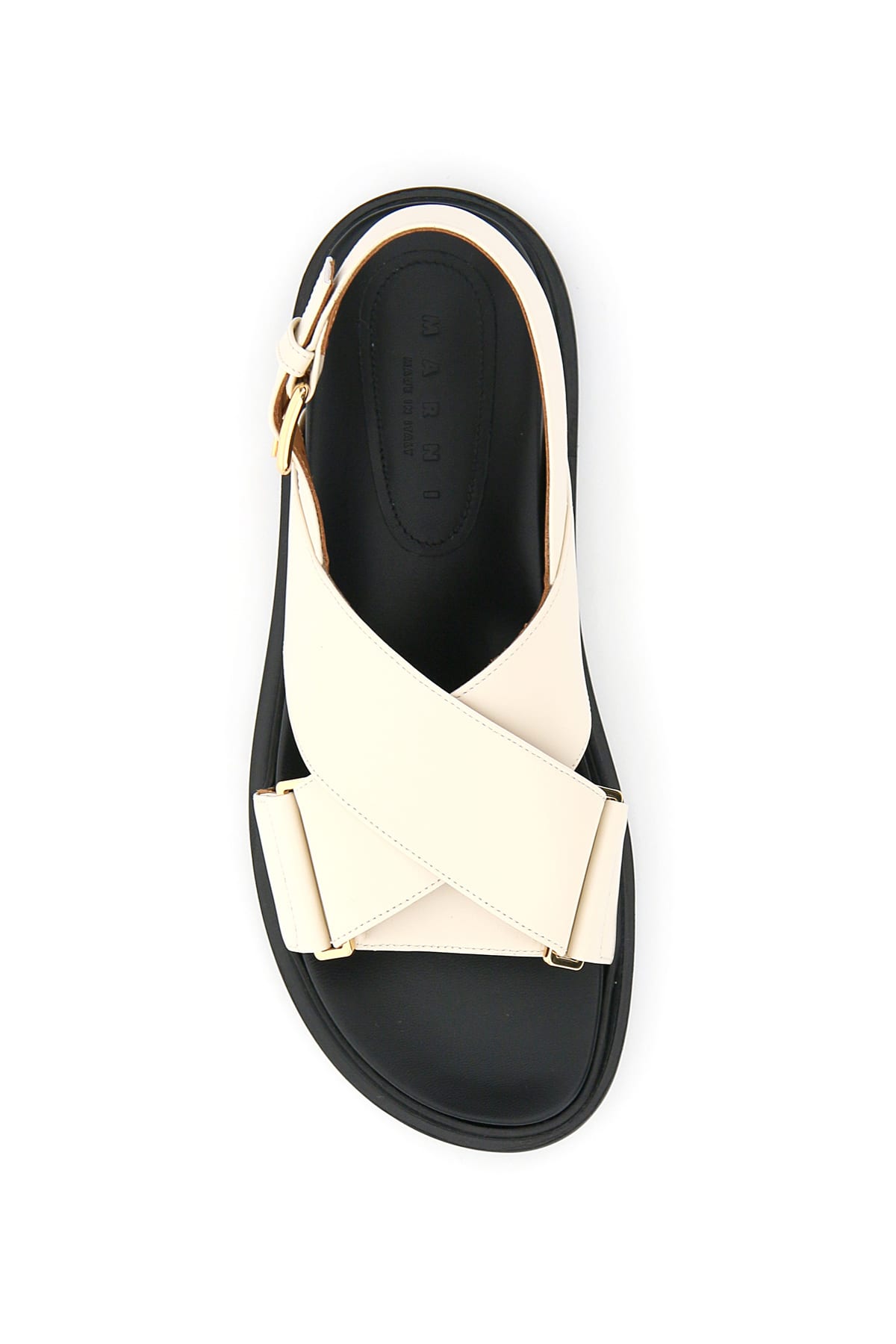 Shop Marni Fussbett Sandals In Silk White (white)