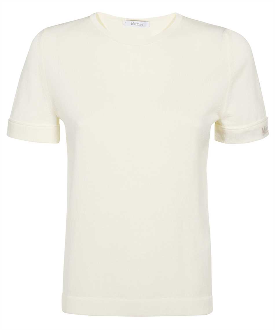 Max Mara Cotton Knit T-shirt In White