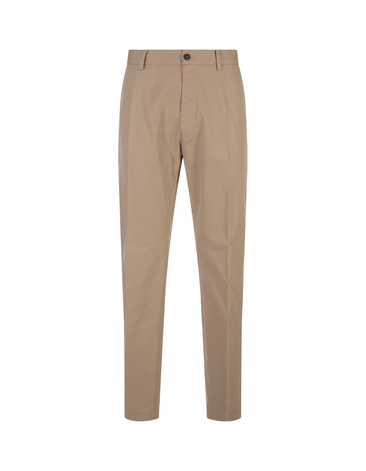 Shop Dsquared2 Beige Straight Leg Trousers