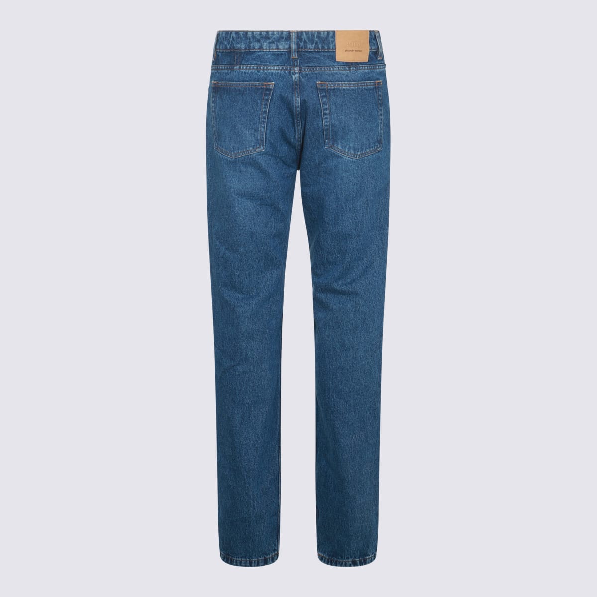 Shop Ami Alexandre Mattiussi Blue Cotton Jeans In Used Blue