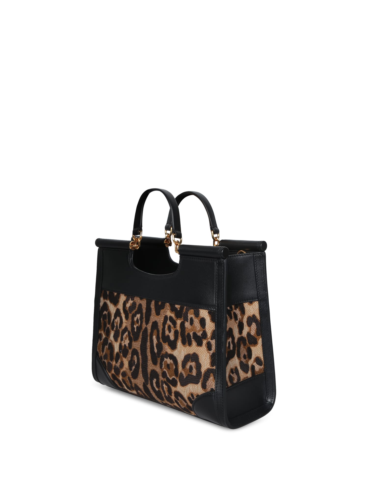 Dolce & Gabbana Double Handle Shoulder Bag In Black