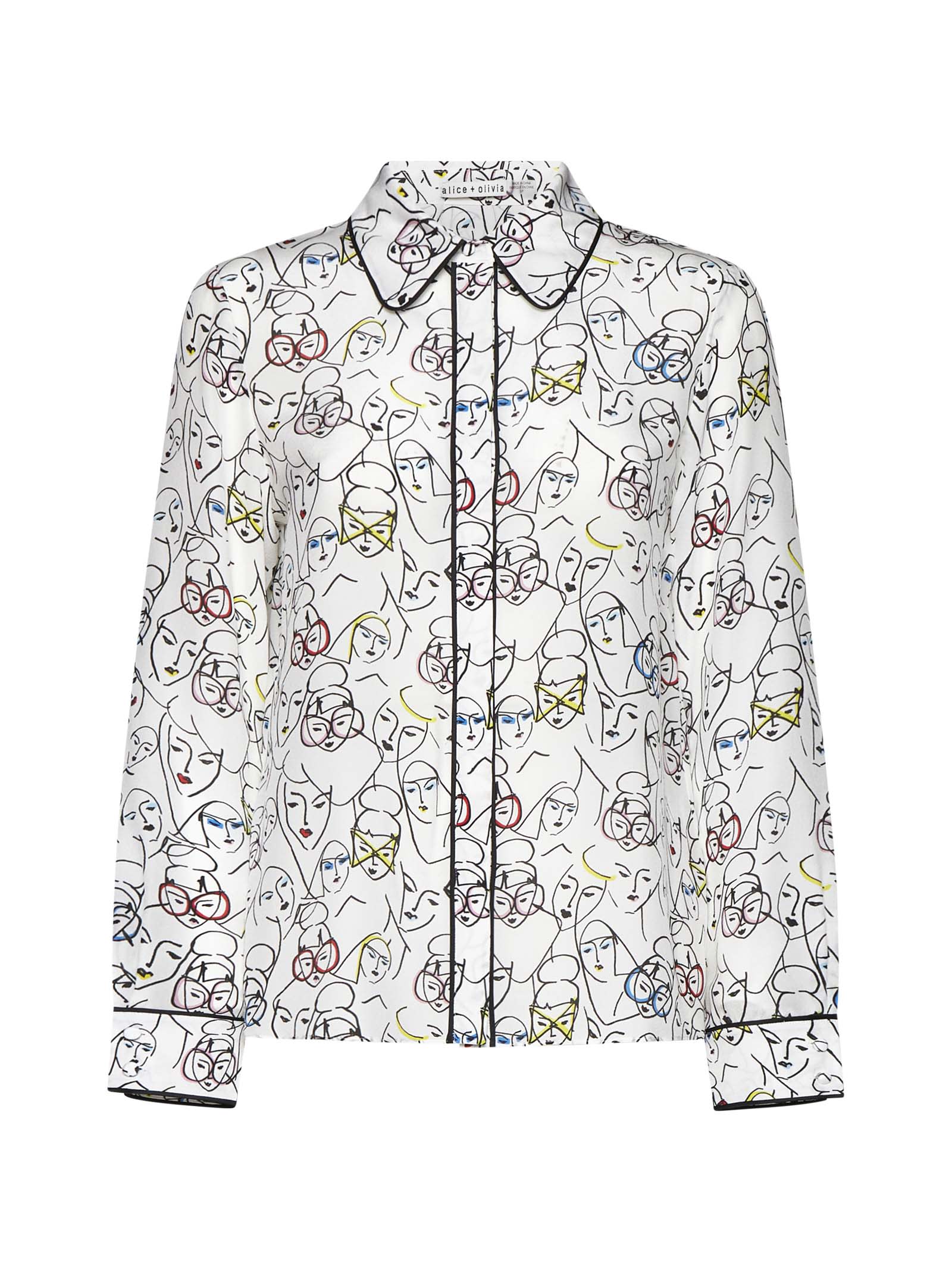 Shop Alice And Olivia Shirt In Bisous Stace