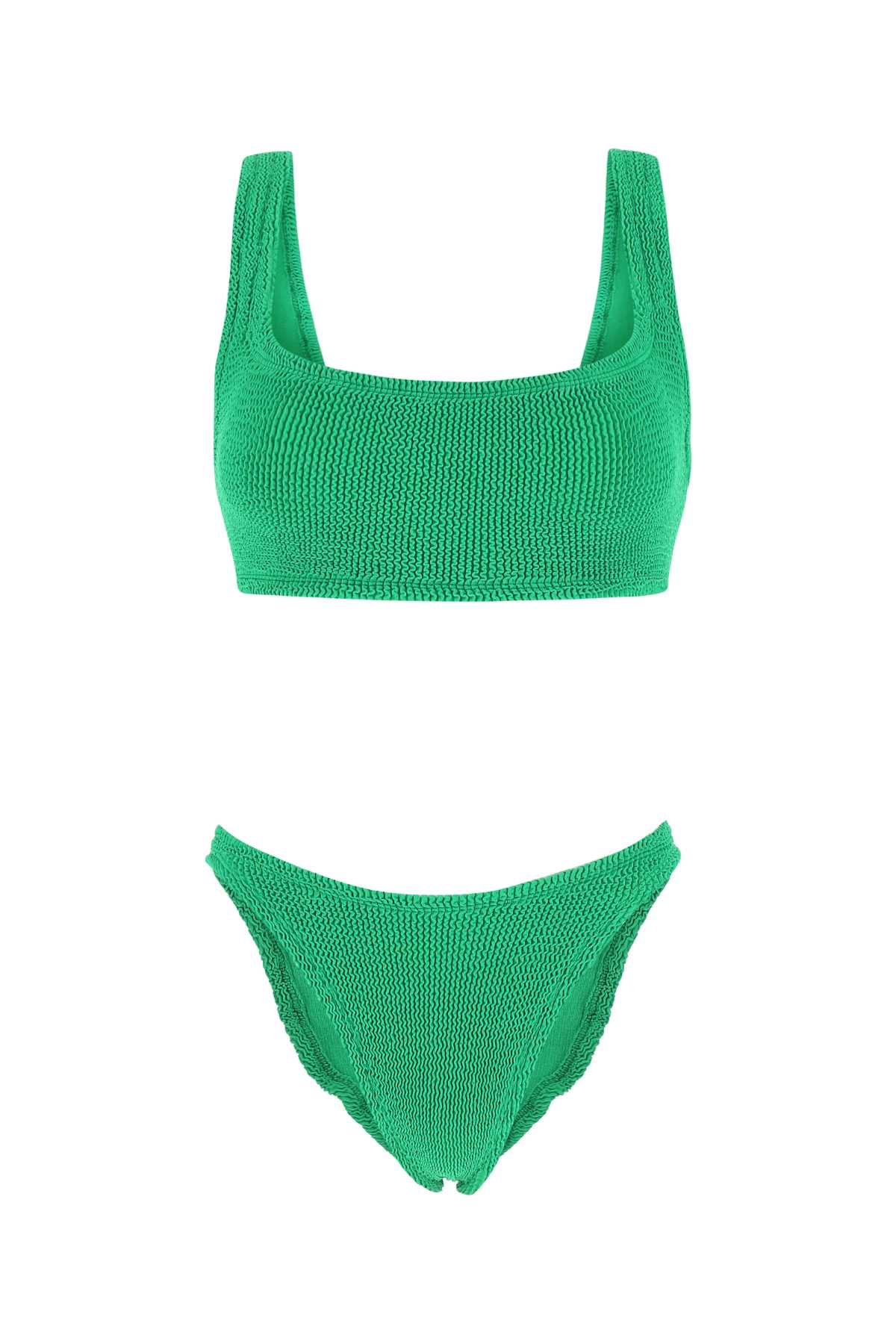 HUNZA G GRASS GREEN STRETCH NYLON BIKINI