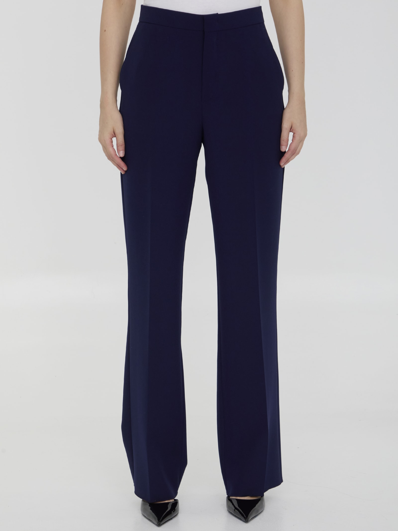 Shop Tagliatore Adima Trousers In Blue