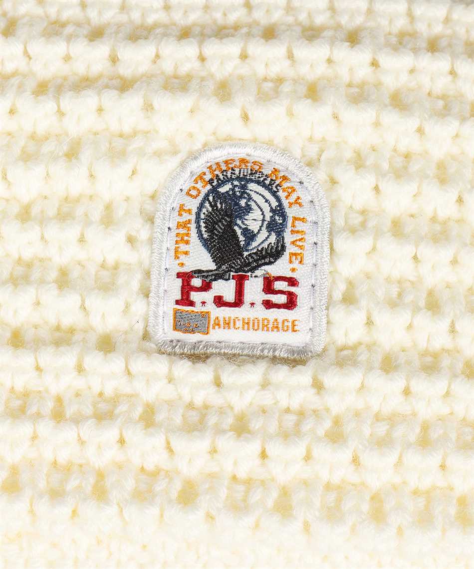 Shop Parajumpers Knitted Headband With Logo In Panna