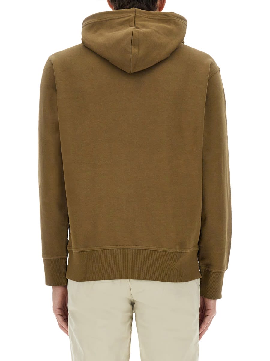 Shop Hugo Boss Sweatshirt With Logo In Brown