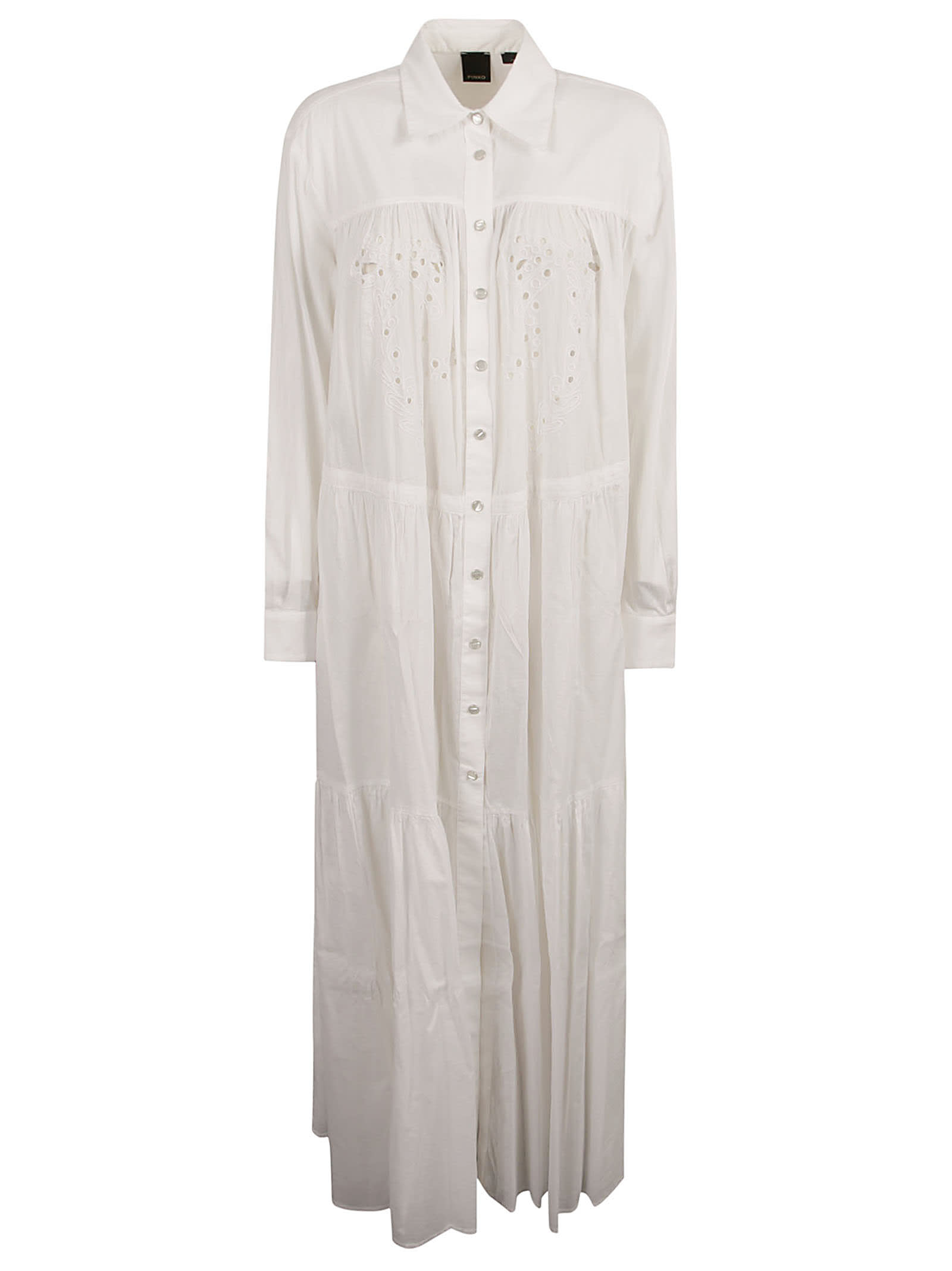 Shop Pinko Dolce Vita Shirt Dress In White