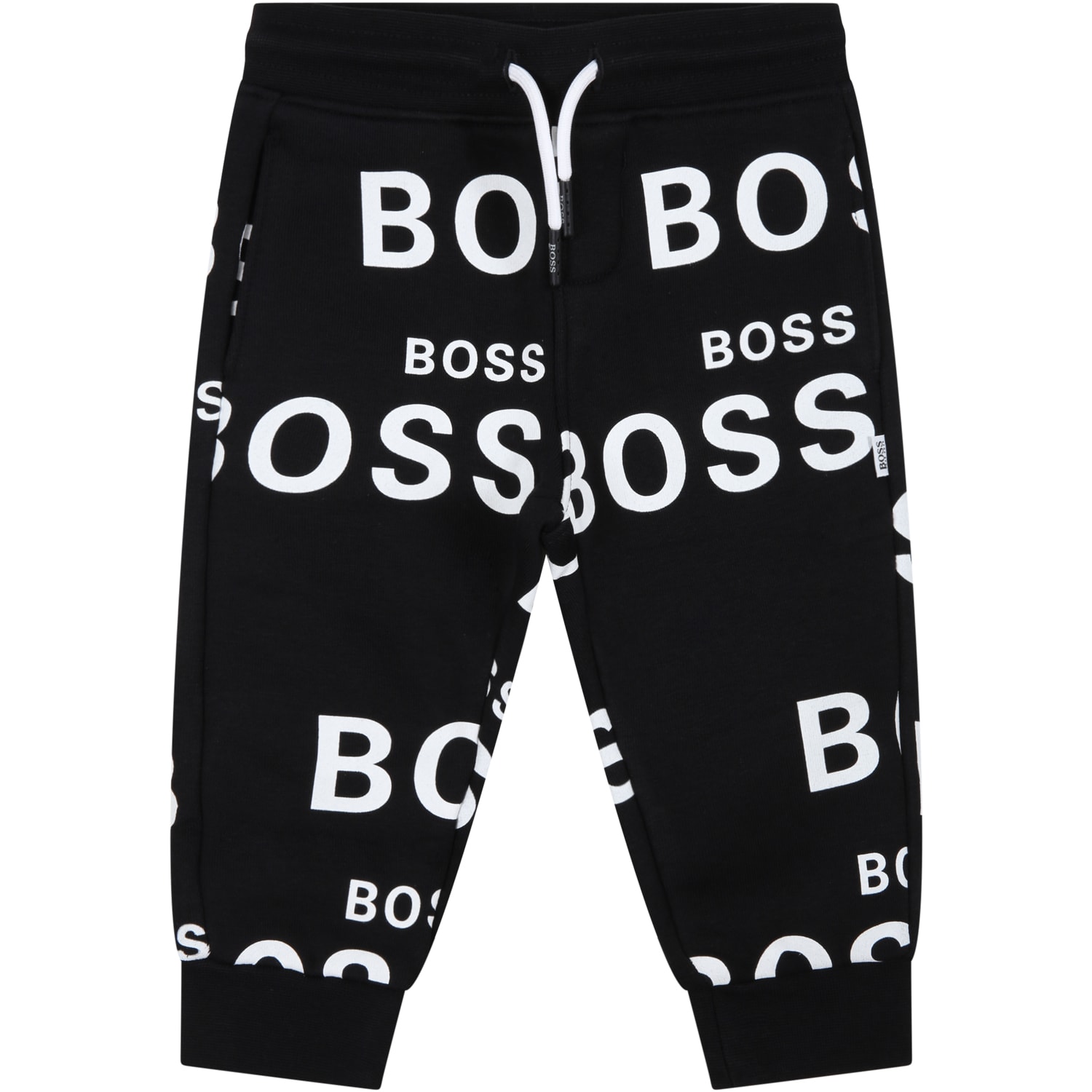 Hugo Boss Black Sweatpants For Baby Boy With Logos