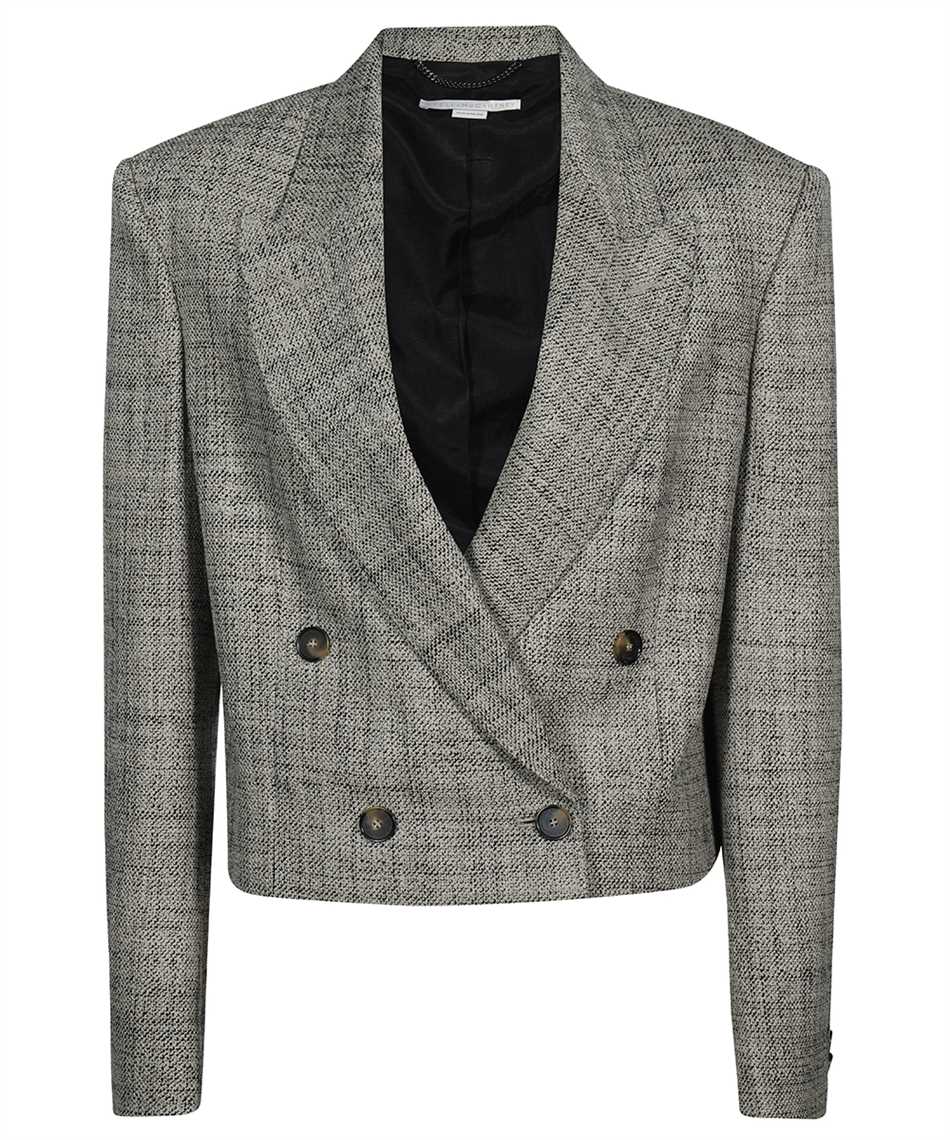 Shop Stella Mccartney Double-breasted Wool Blazer In Grey