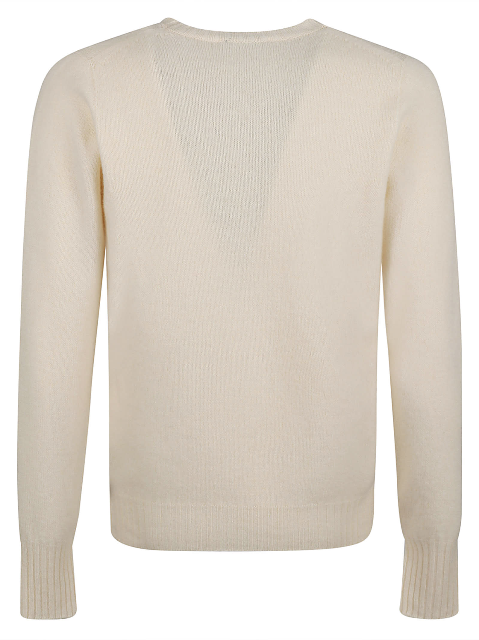 Shop Drumohr Rib Trim Plain Knit Sweater In Latte