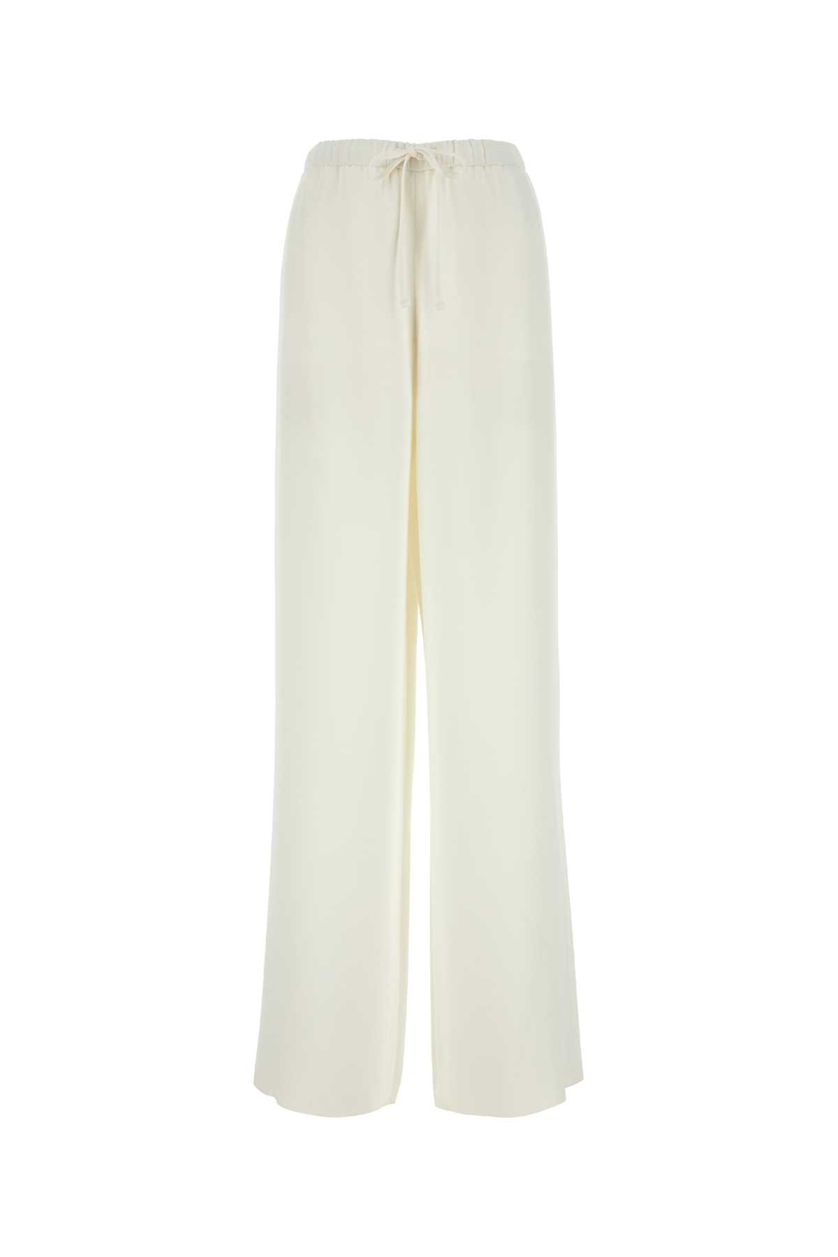 Shop Valentino Ivory Cady Couture Wide-leg Pant In Avorio