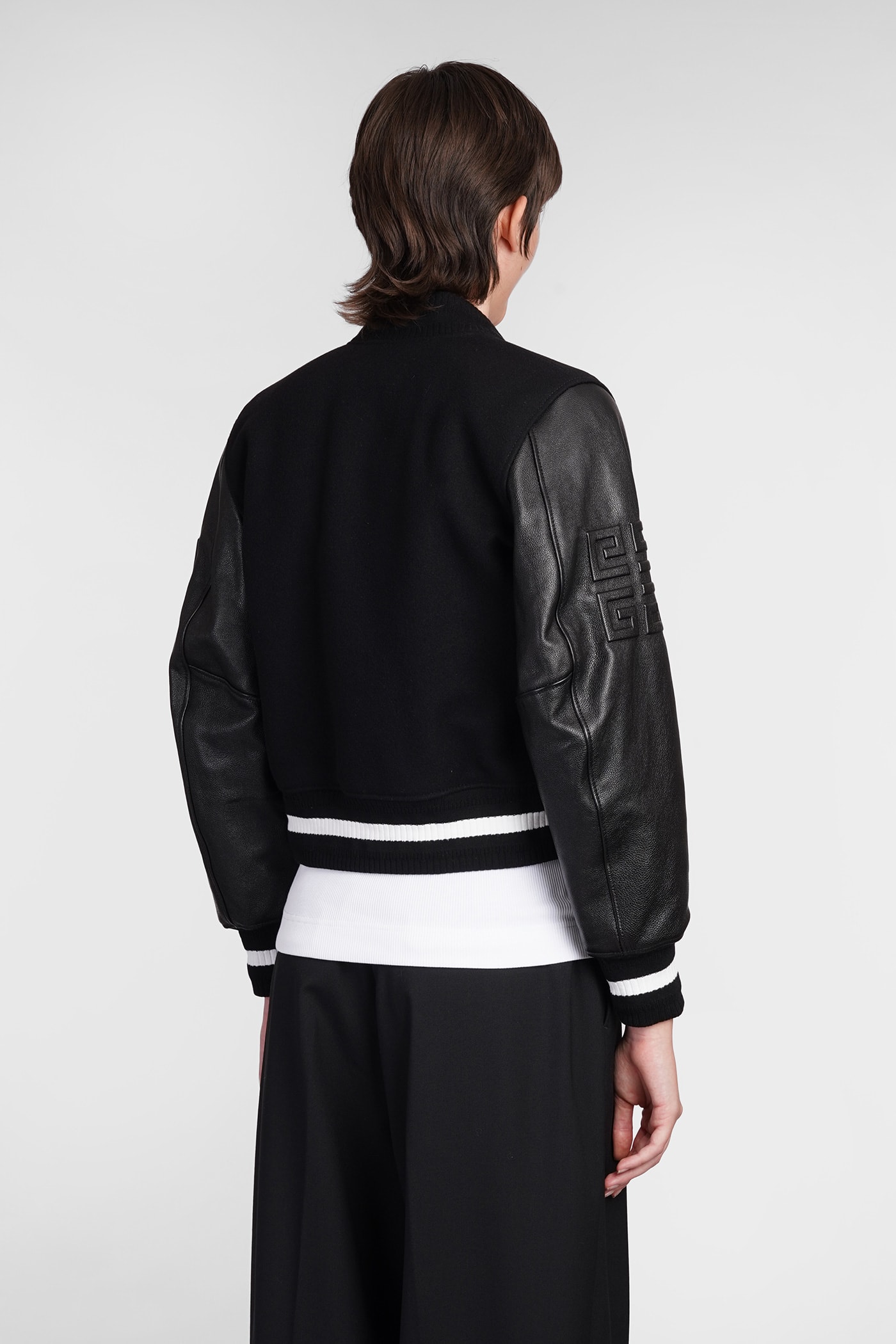 Shop Givenchy Bomber In Black Wool