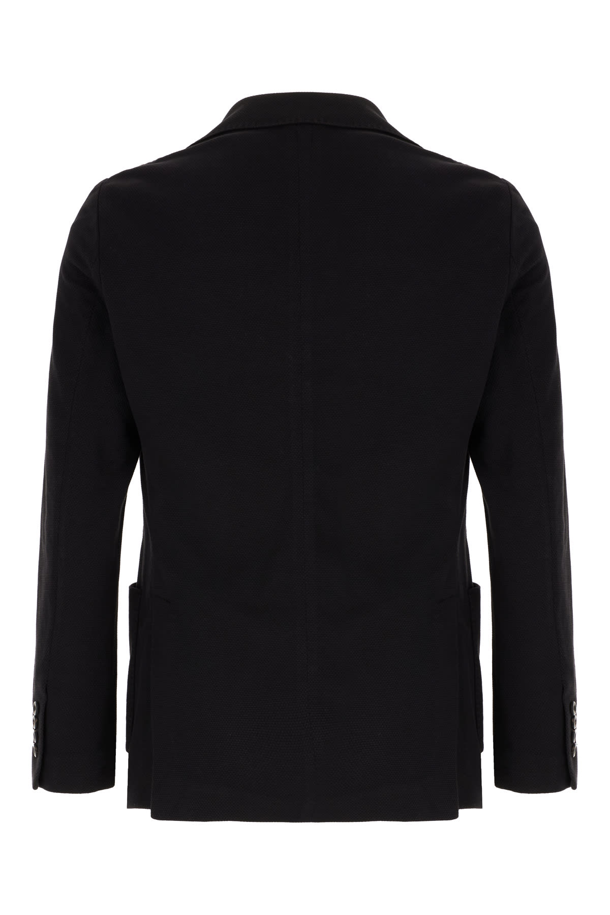 Circolo 1901 Cotton Blazer With Front Pockets And Notch Lapel In Black