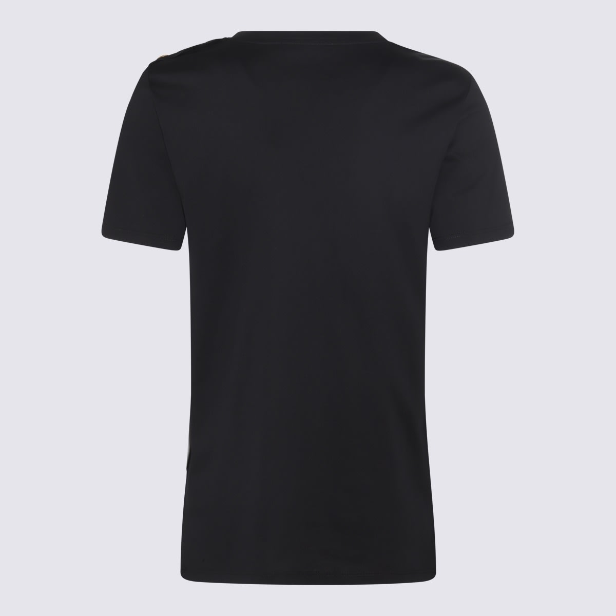 Shop Balmain Black And White Cotton T-shirt