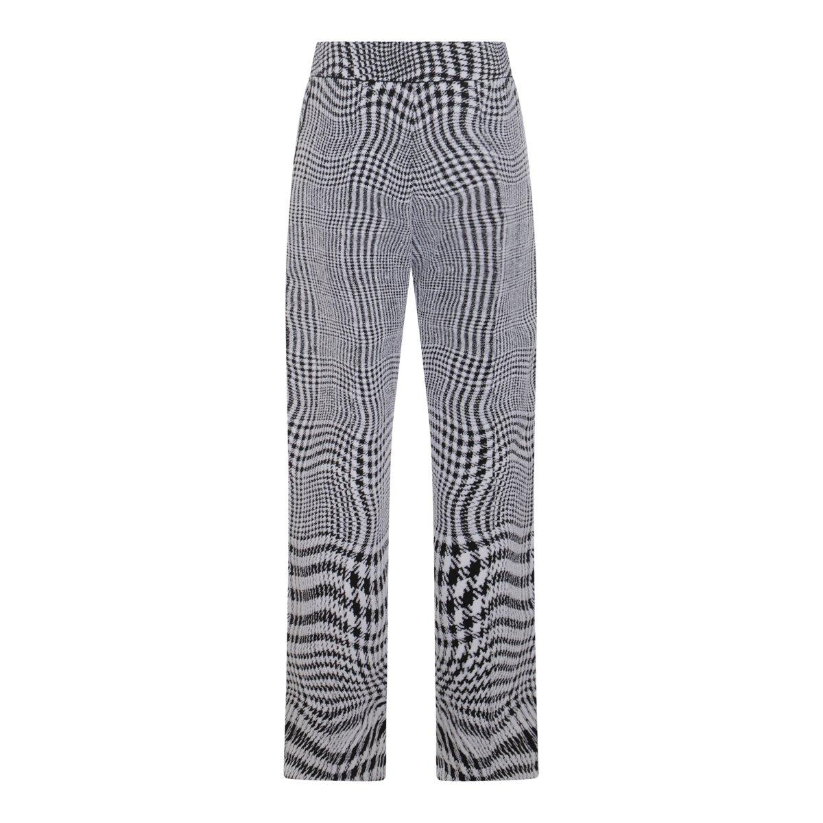 Wraped Houndstooth Jacquard Wide-leg Trousers