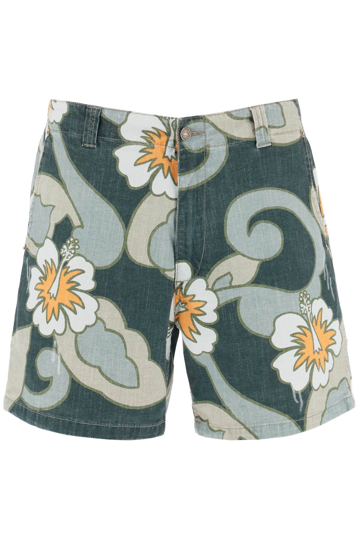 Floral Print Bermida Shorts