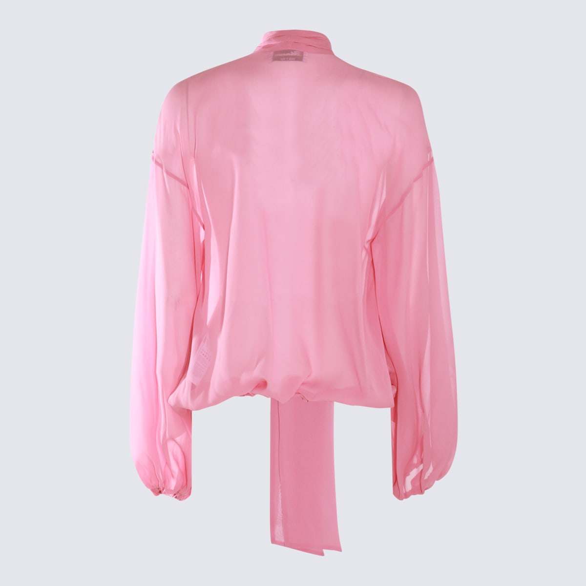 Shop Blumarine Pink Silk Top