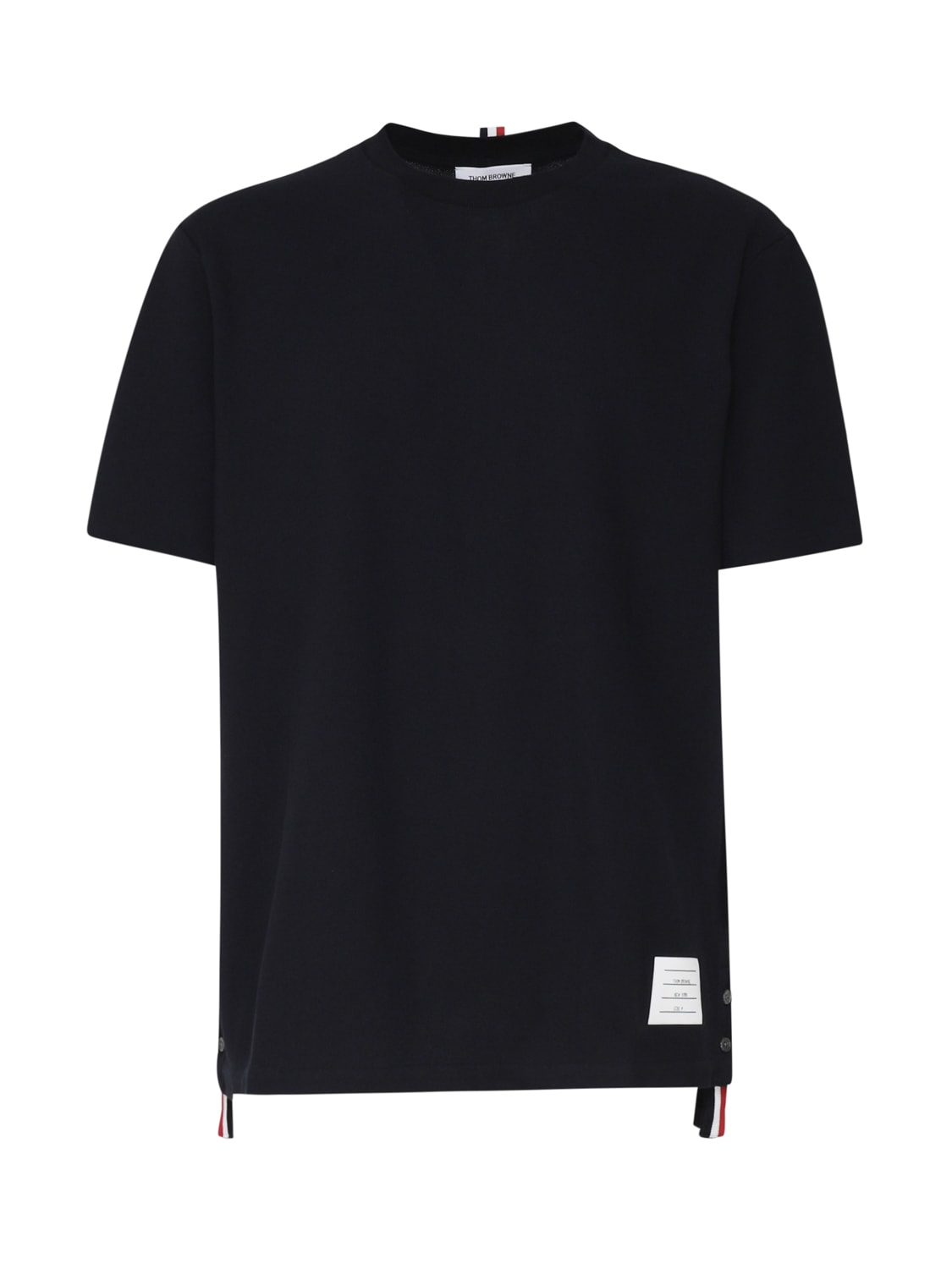 Shop Thom Browne Cotton T-shirt In Black