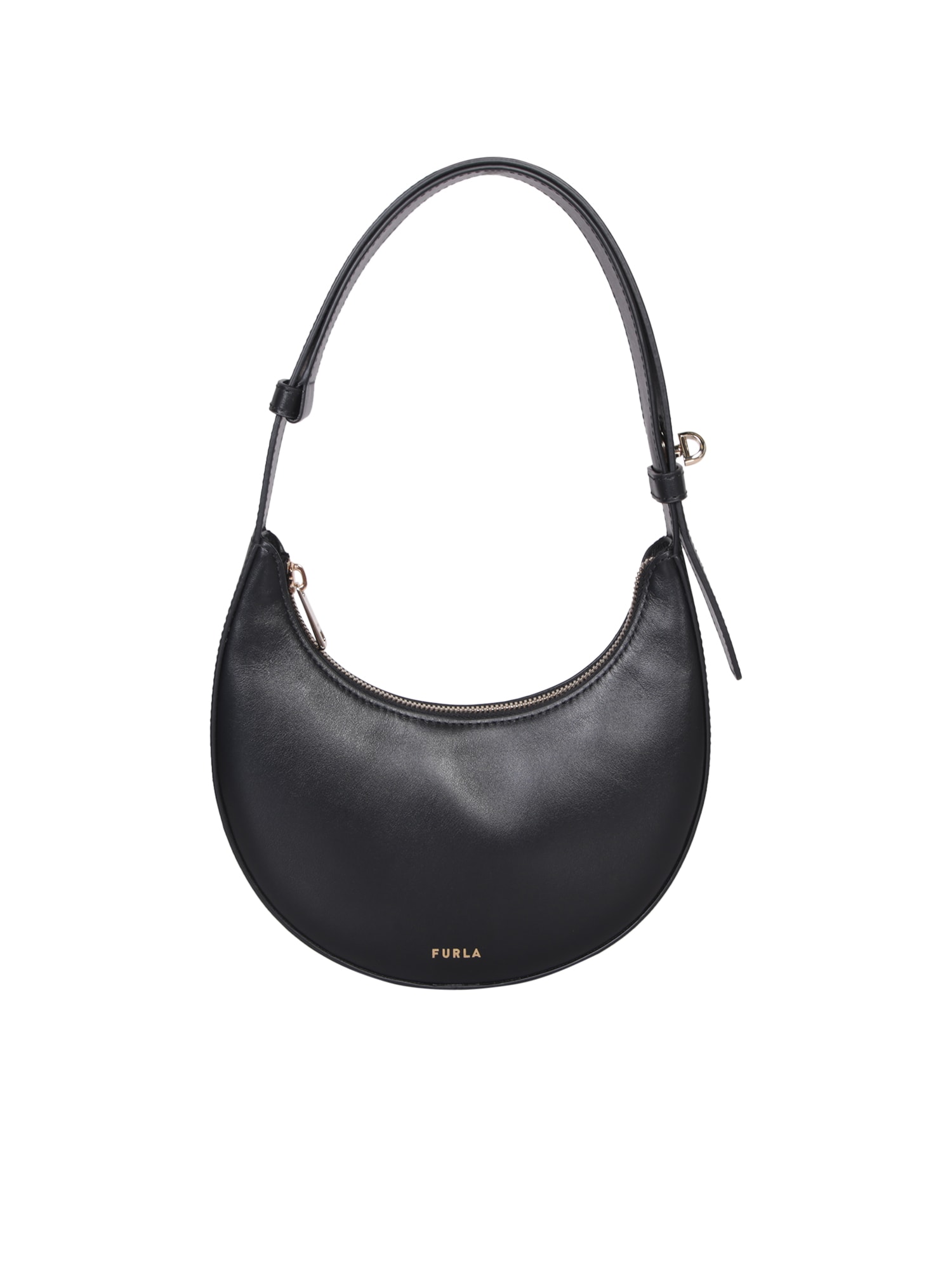 Furla Curved Silhouette Mini Shoulder Bag In Black