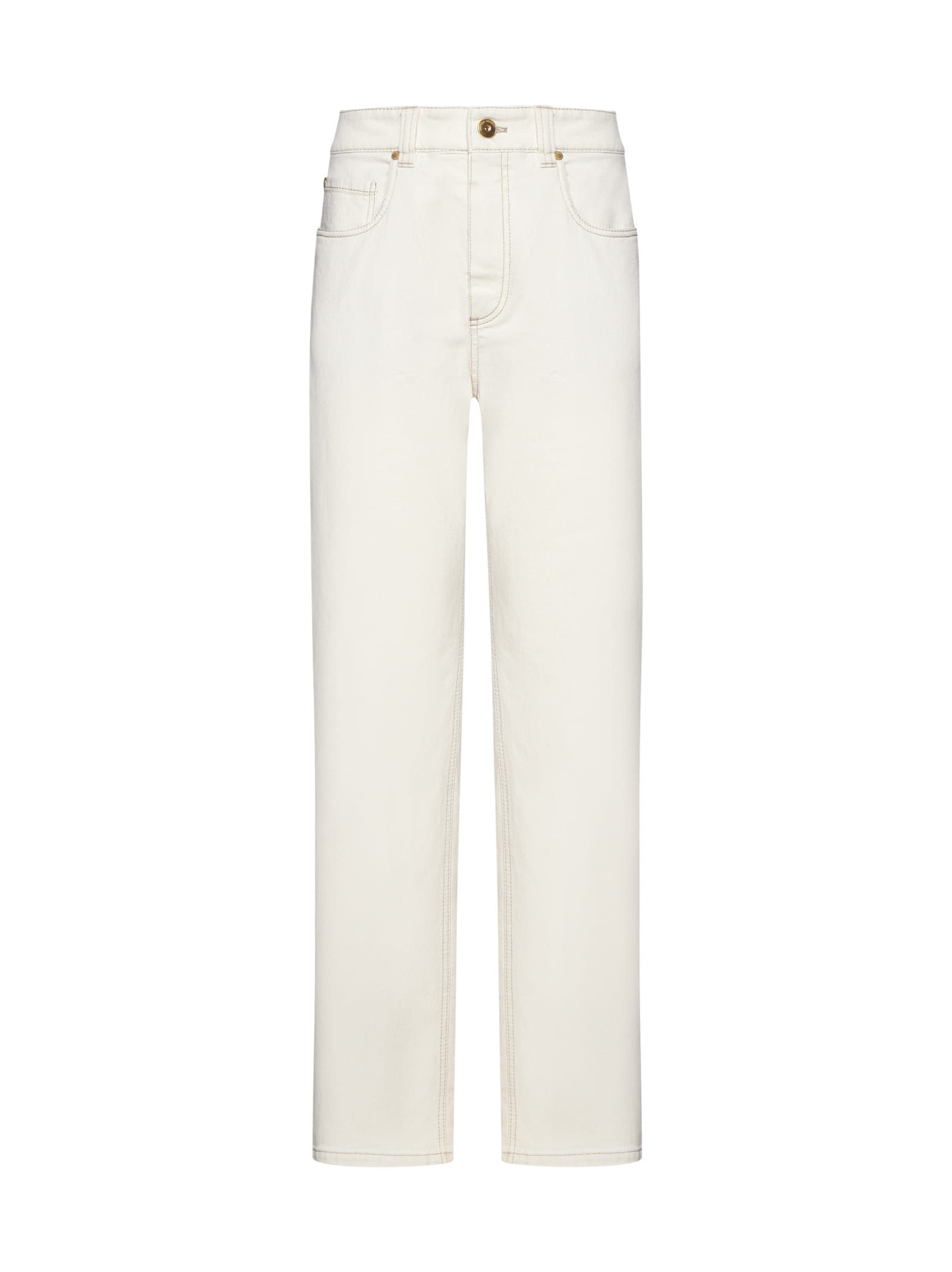 Shop Brunello Cucinelli Jeans In Ivory