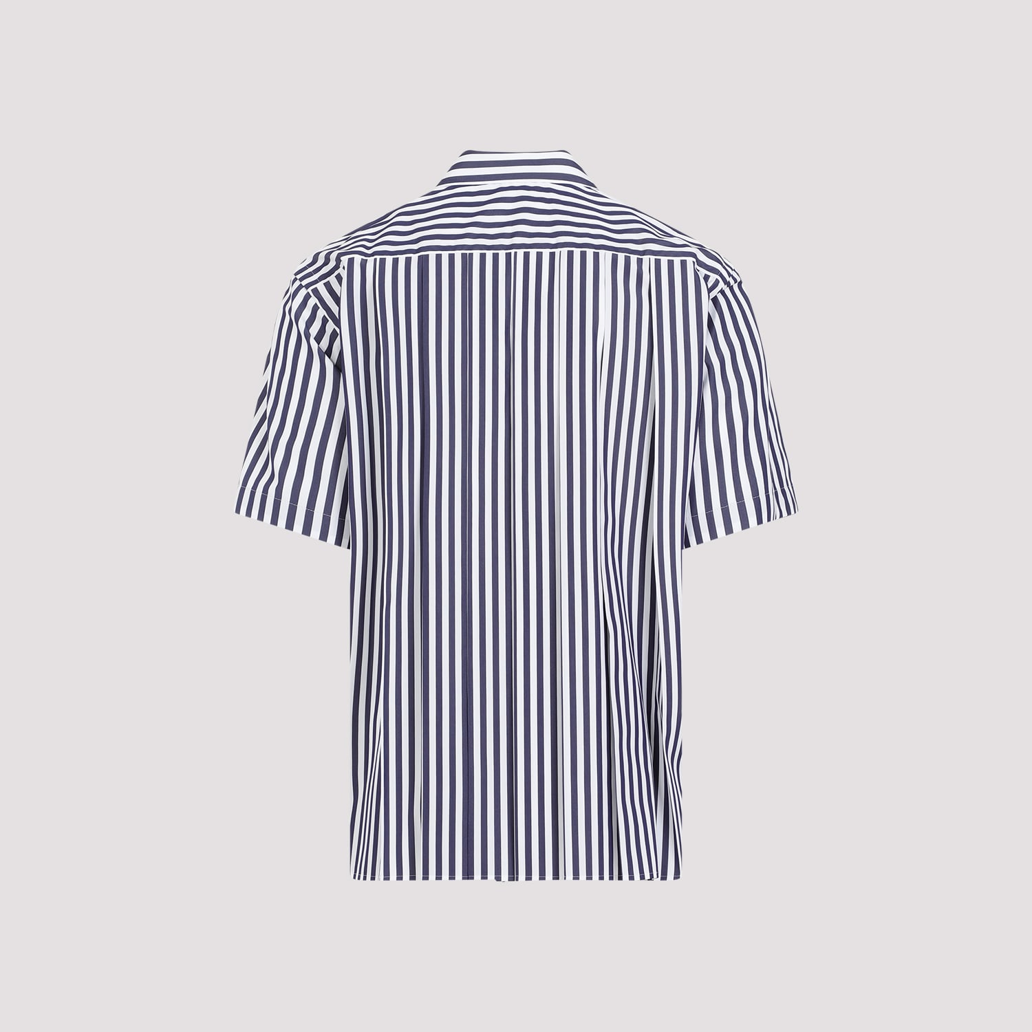 Shop Sacai Shirt In Navy Stripe