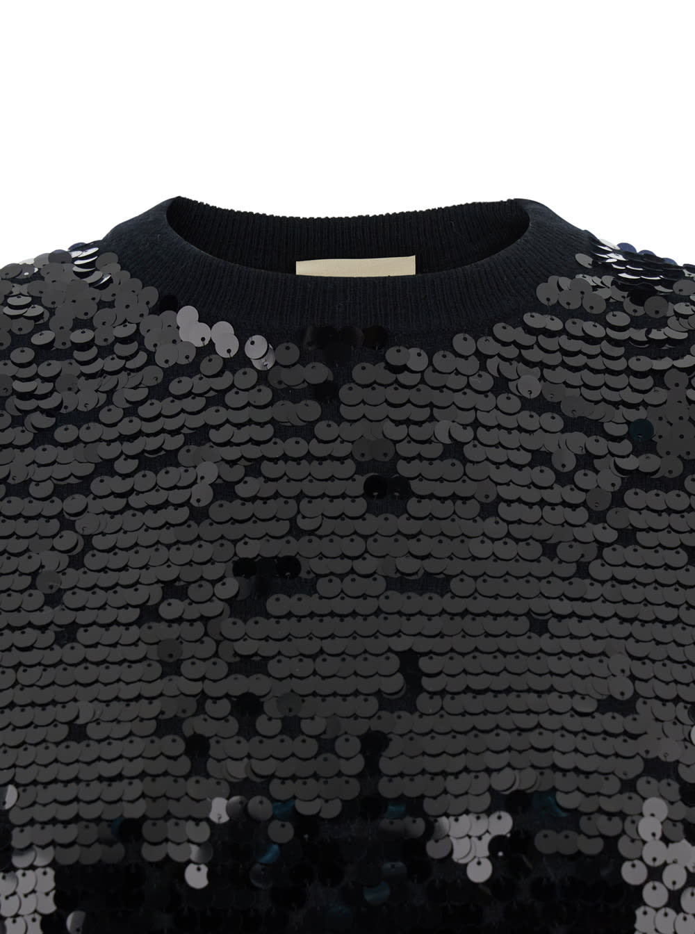 Semicouture Sequin-embellished Sweater In Black