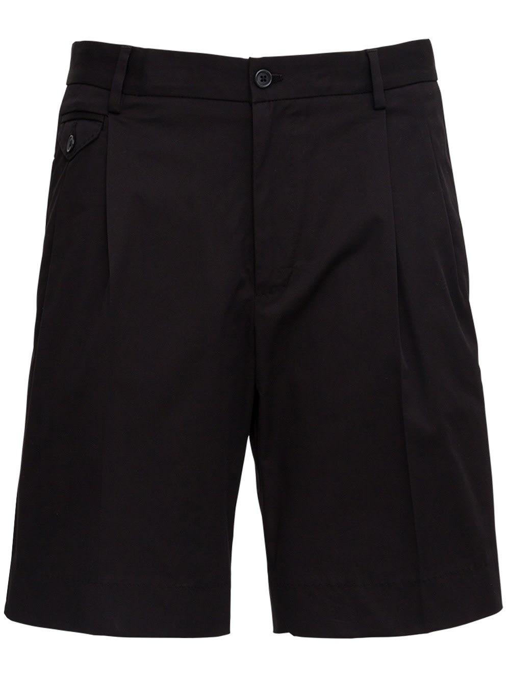 Dolce & Gabbana Black Jersey Bermuda Shorts