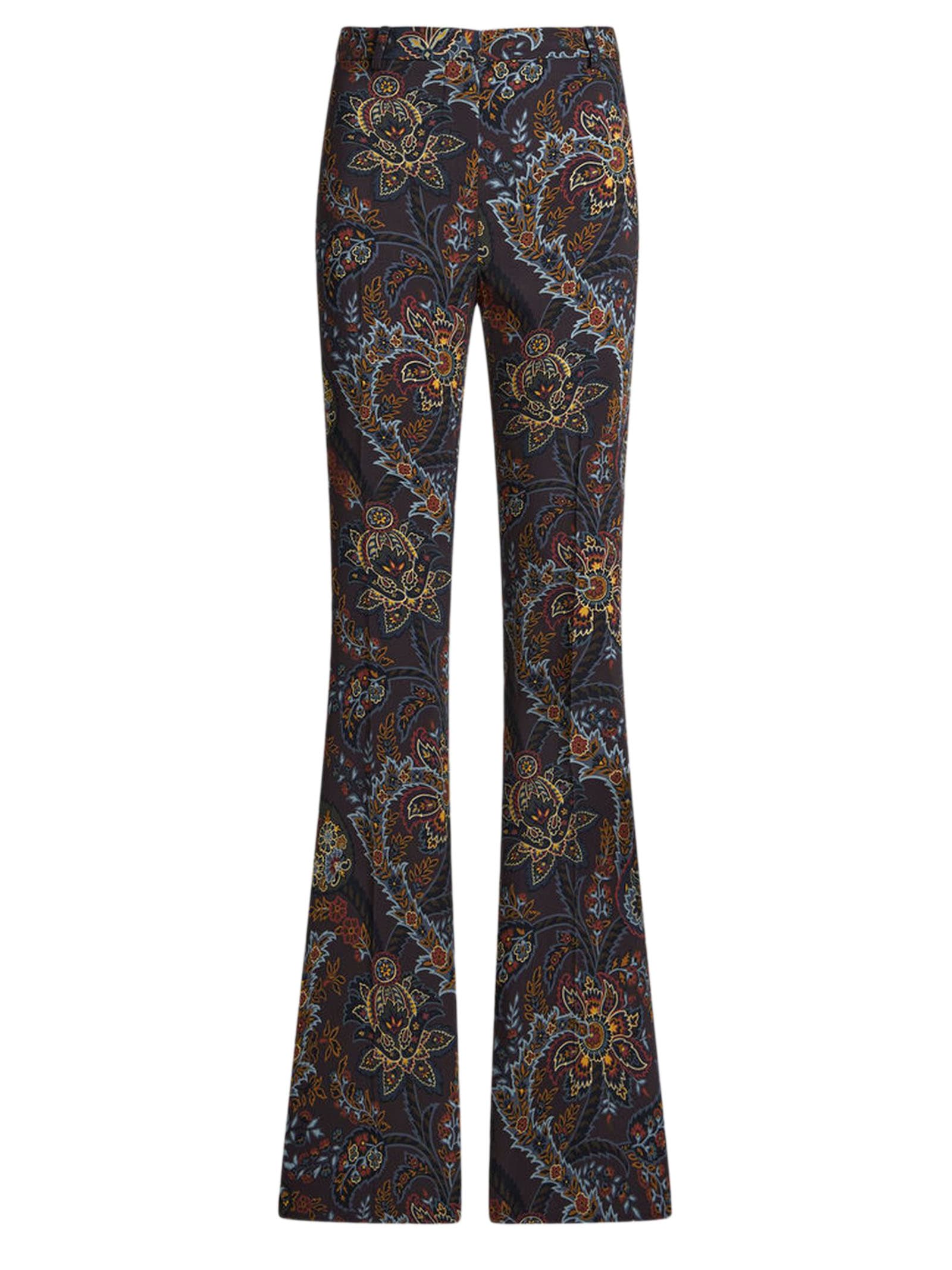 Flared Stretch Cady Trousers